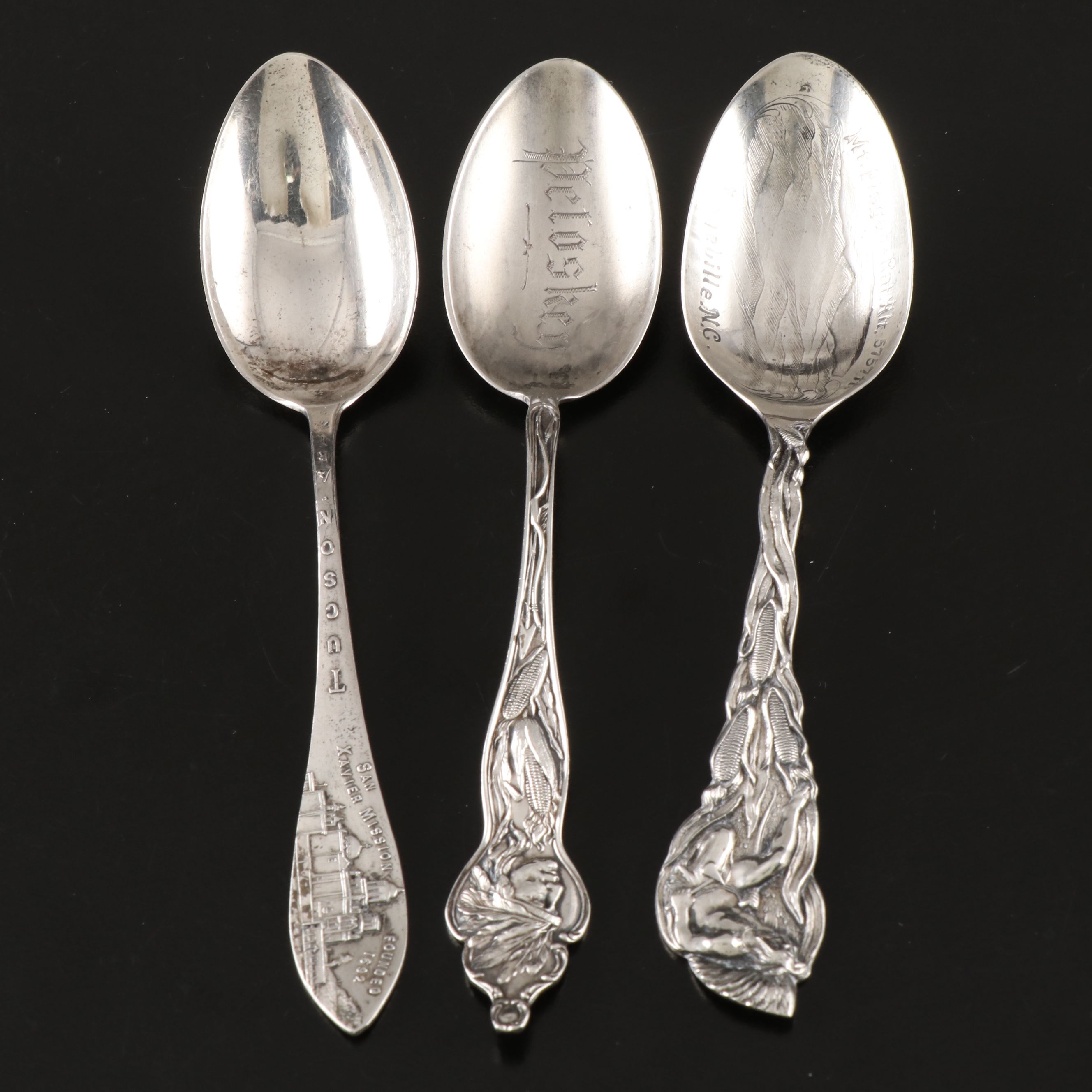 Mt. Pisgah with Other Sterling Souvenir Spoons and Utensils, 20th Century