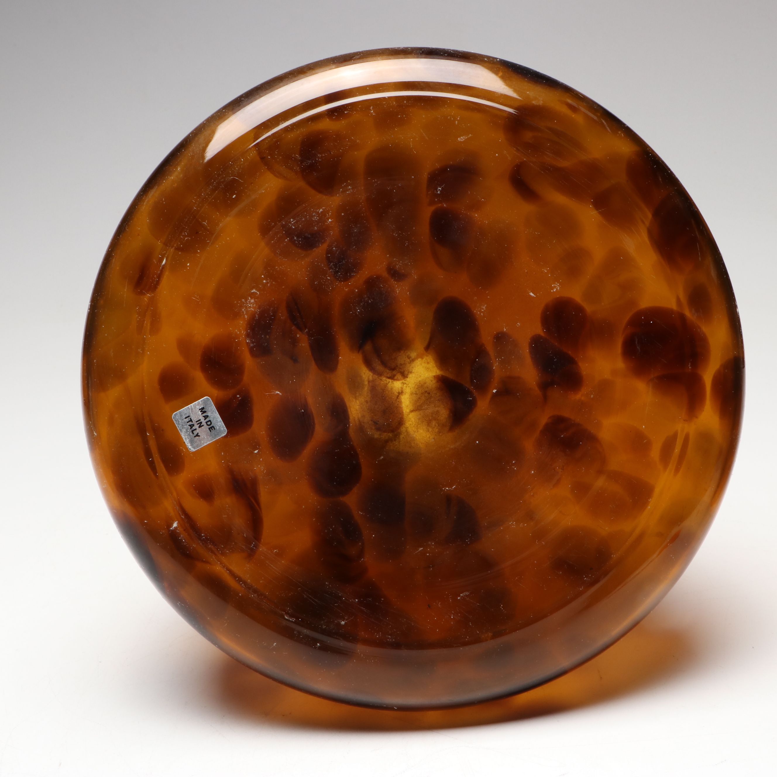 Azzurra Tortoise Shell and Guido Ferro Murano Blown Art Glass Vases