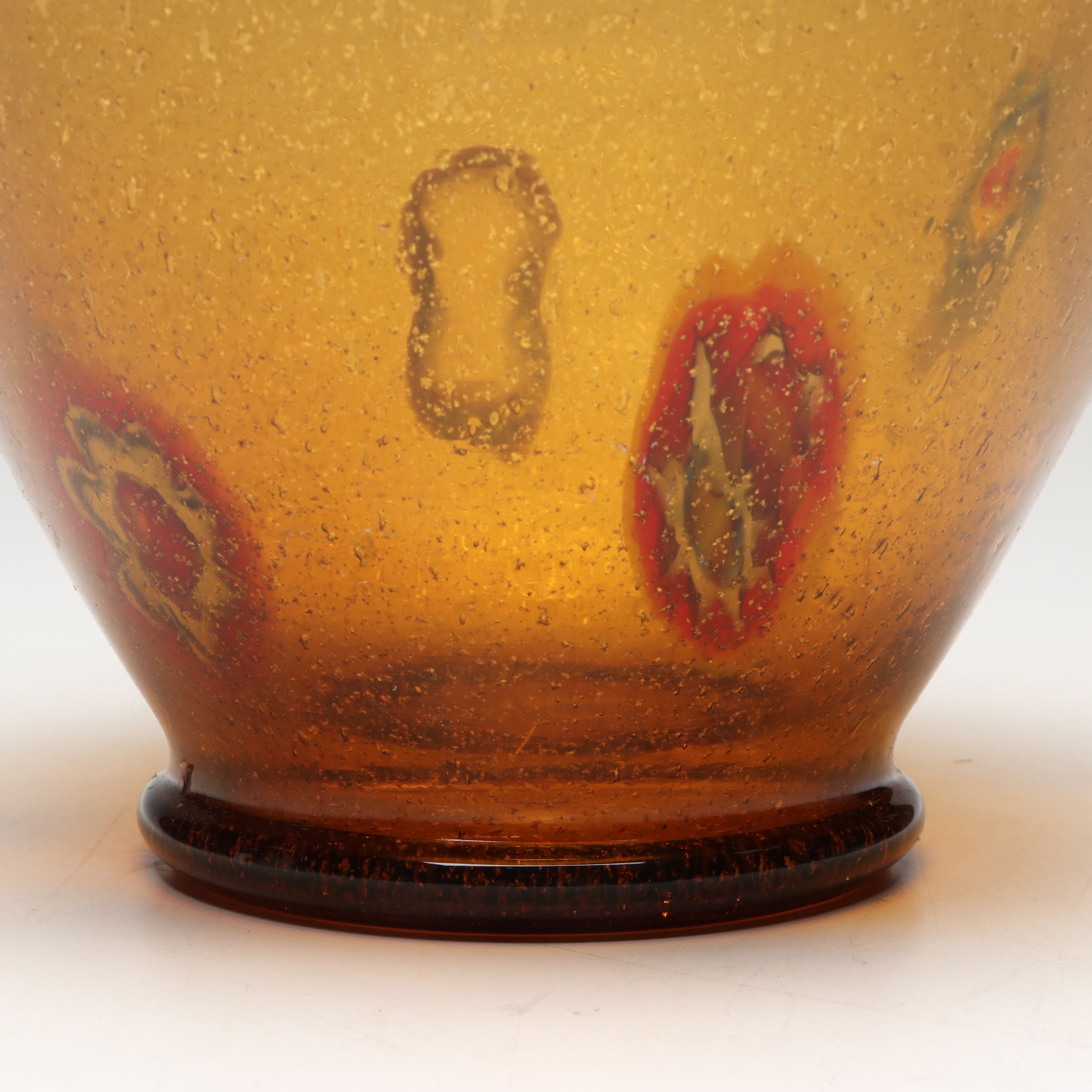 Azzurra Tortoise Shell and Guido Ferro Murano Blown Art Glass Vases