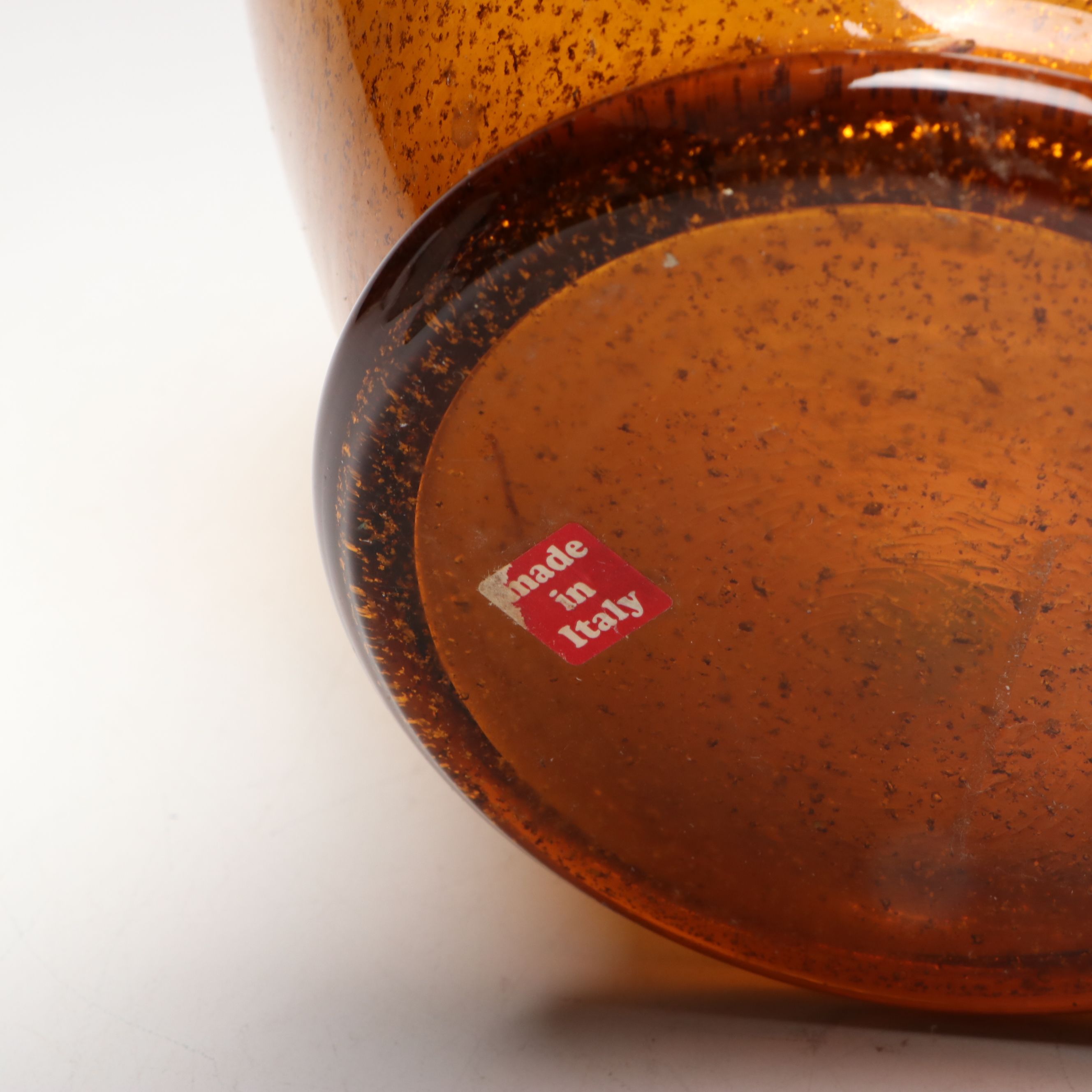 Azzurra Tortoise Shell and Guido Ferro Murano Blown Art Glass Vases