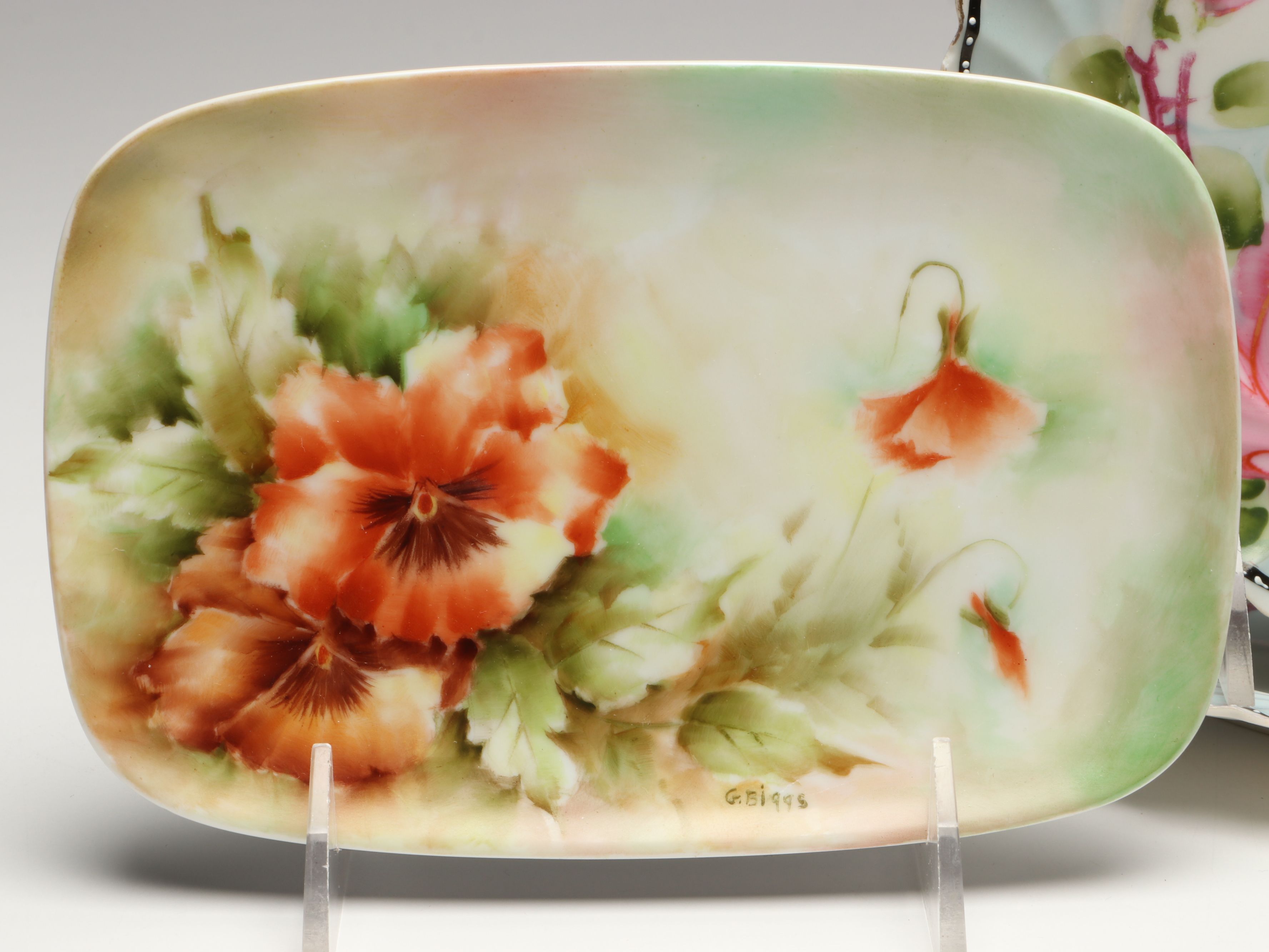 Reinhold Schlegelmilch "Calla Lily" Porcelain Bowl with Other Floral Table Décor