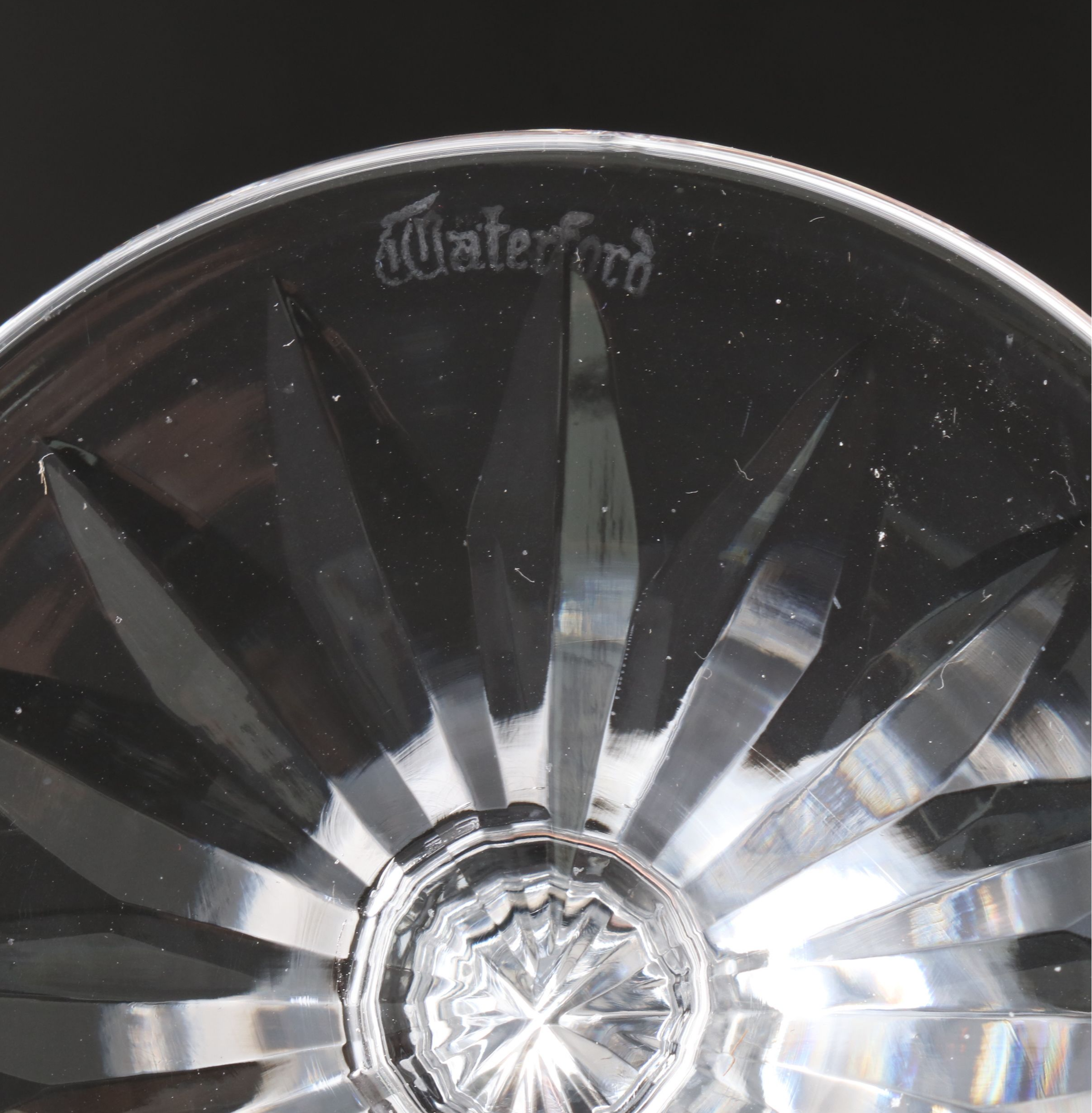 Waterford Crystal "Kilbarry" Fluted Glass with "Glandore" Single Candleholders