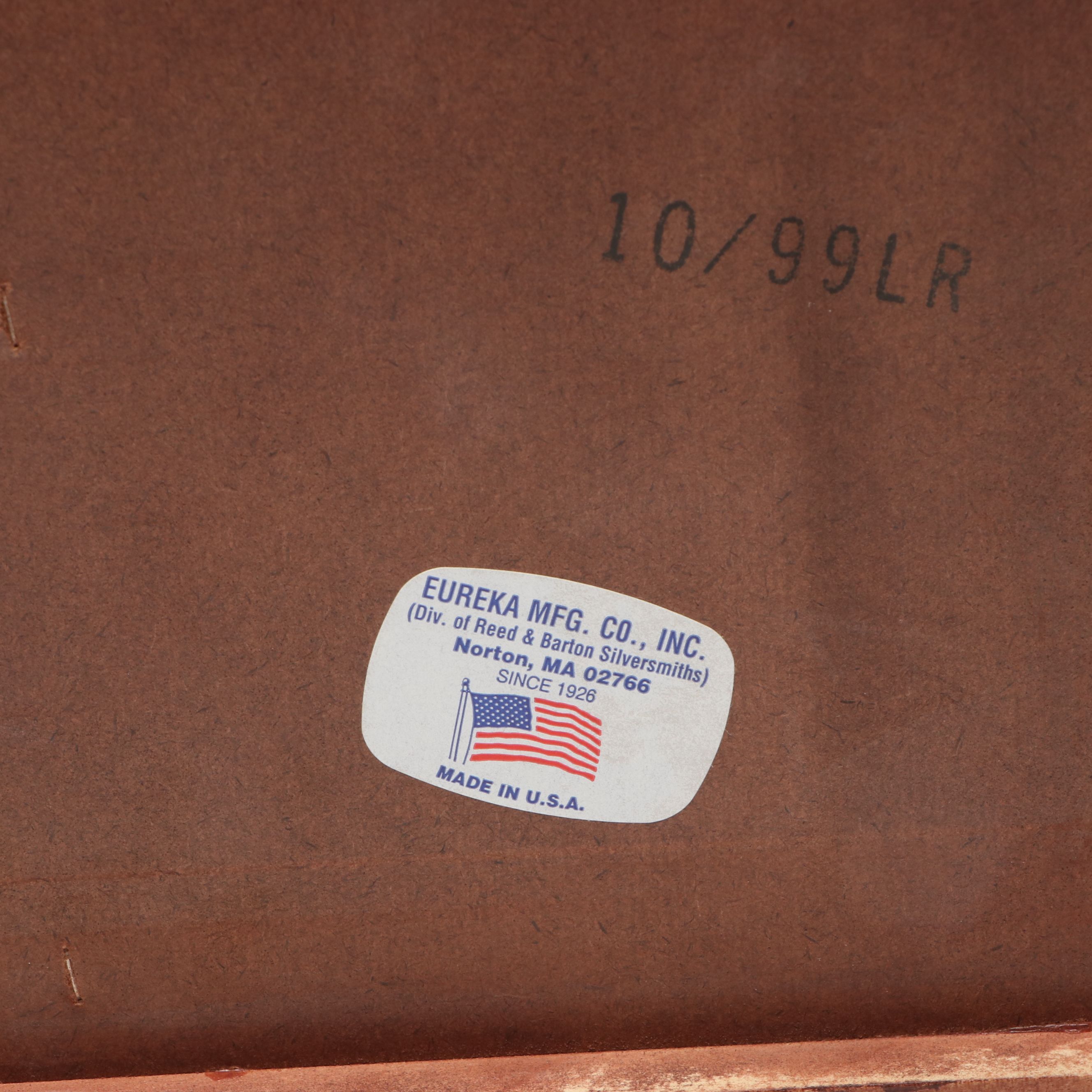 Eureka Manufacturing Co. Velveteen Lined Wooden Jewelry Box