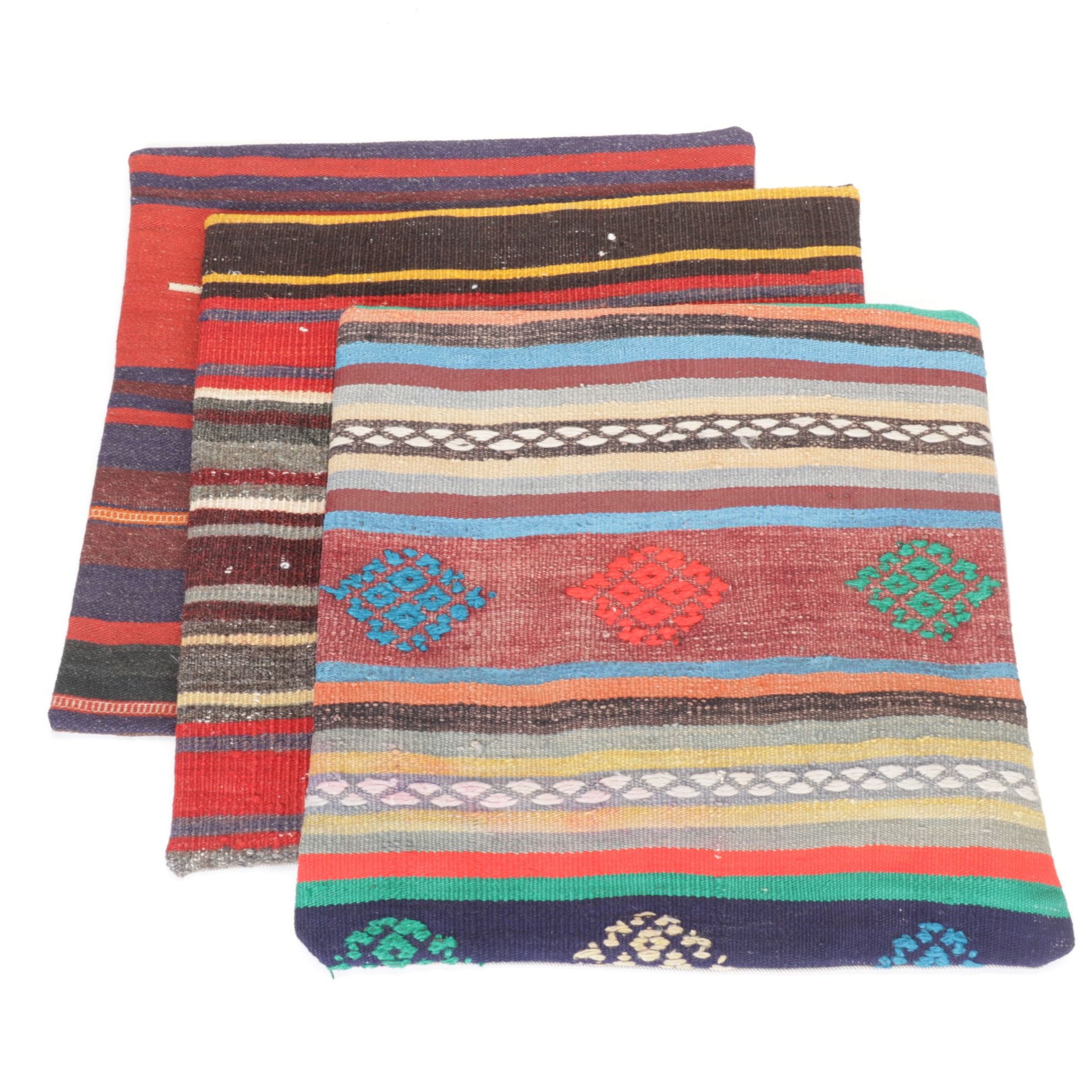 Hand-Pieced Kilim Rug Remnant Pillow Covers