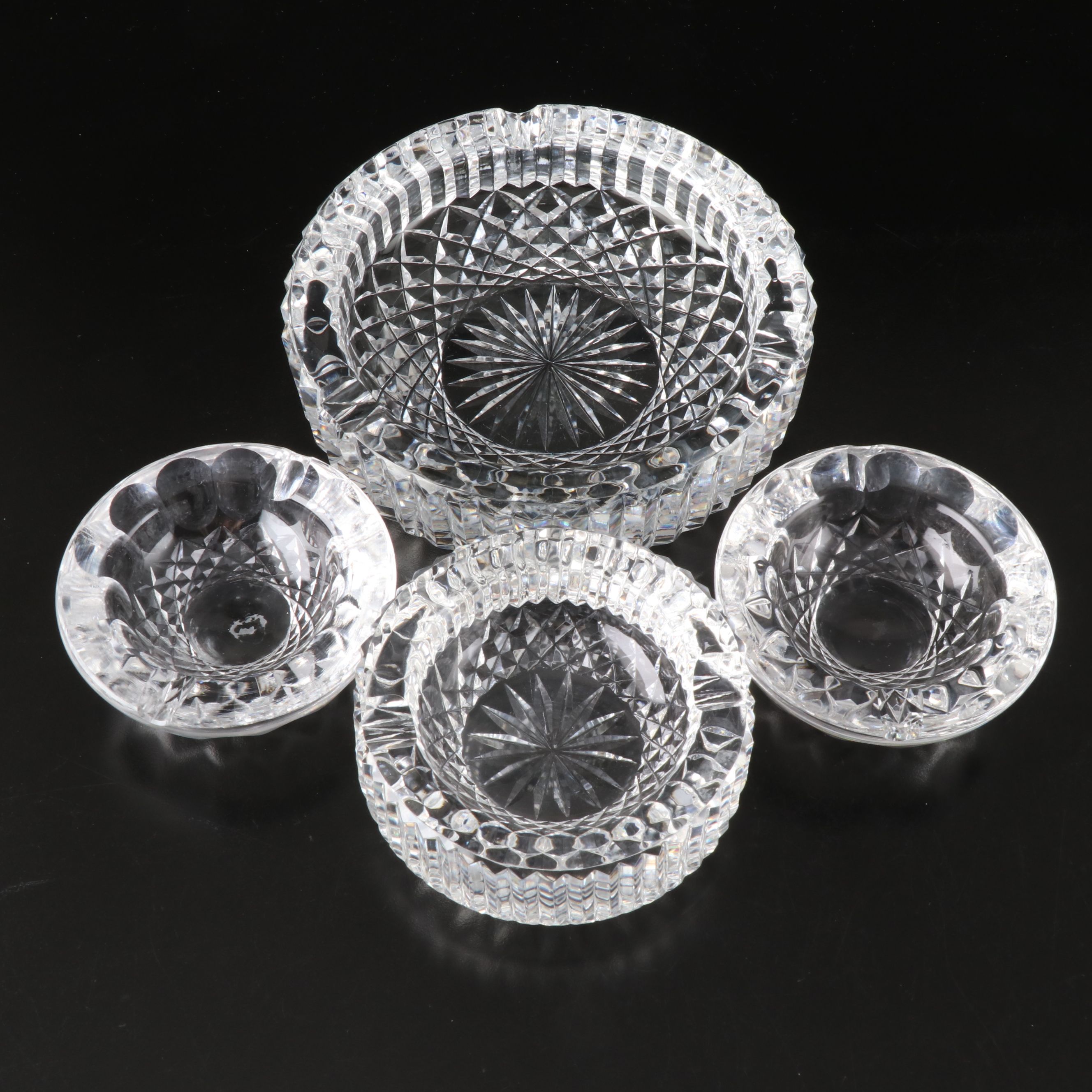Waterford Crystal "Colleen" and "Maeve" Ashtrays