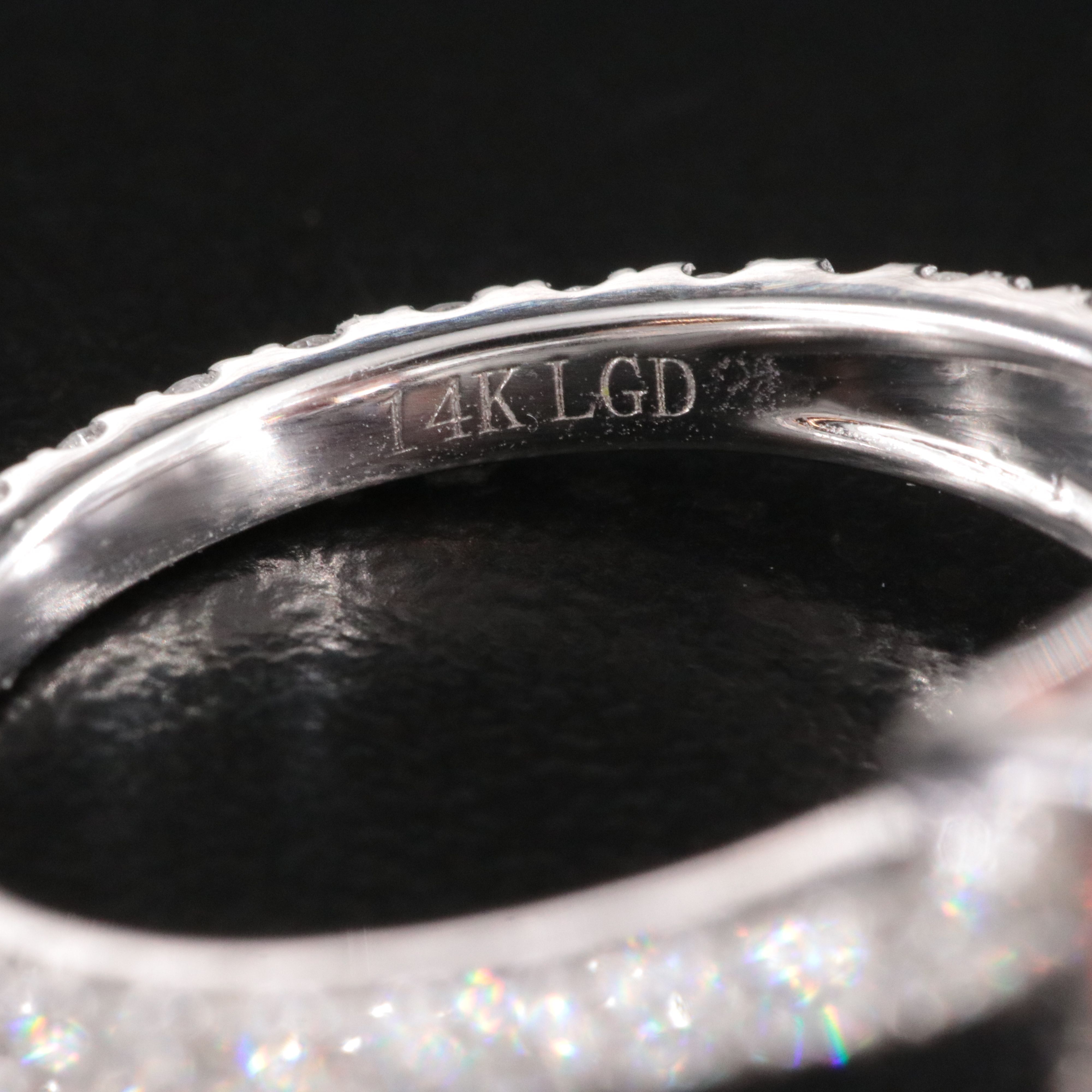 14K 5.12 CTW Lab Grown Diamond Ring, Online IGI Report & Fancy Vivid Pink Center