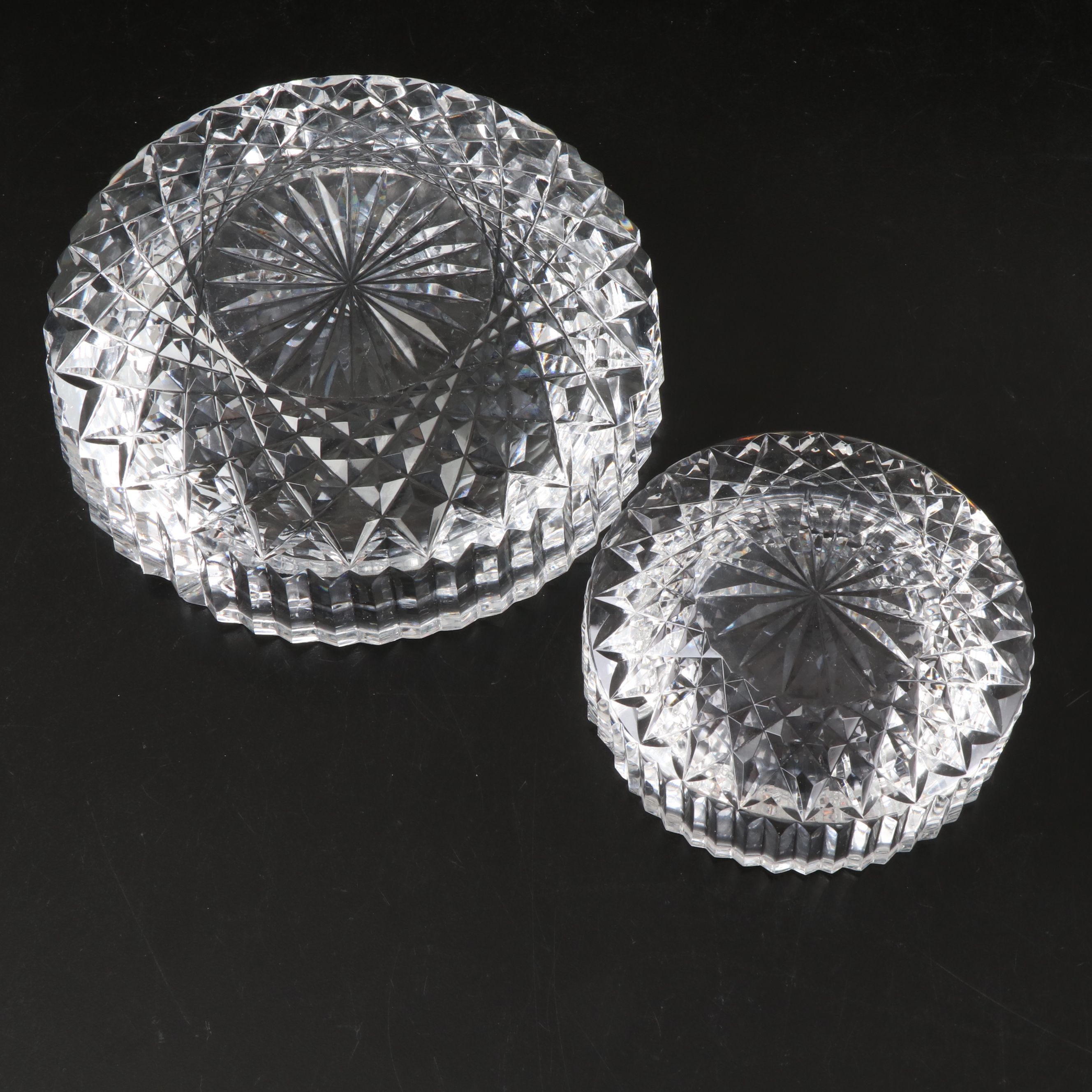 Waterford Crystal "Colleen" and "Maeve" Ashtrays