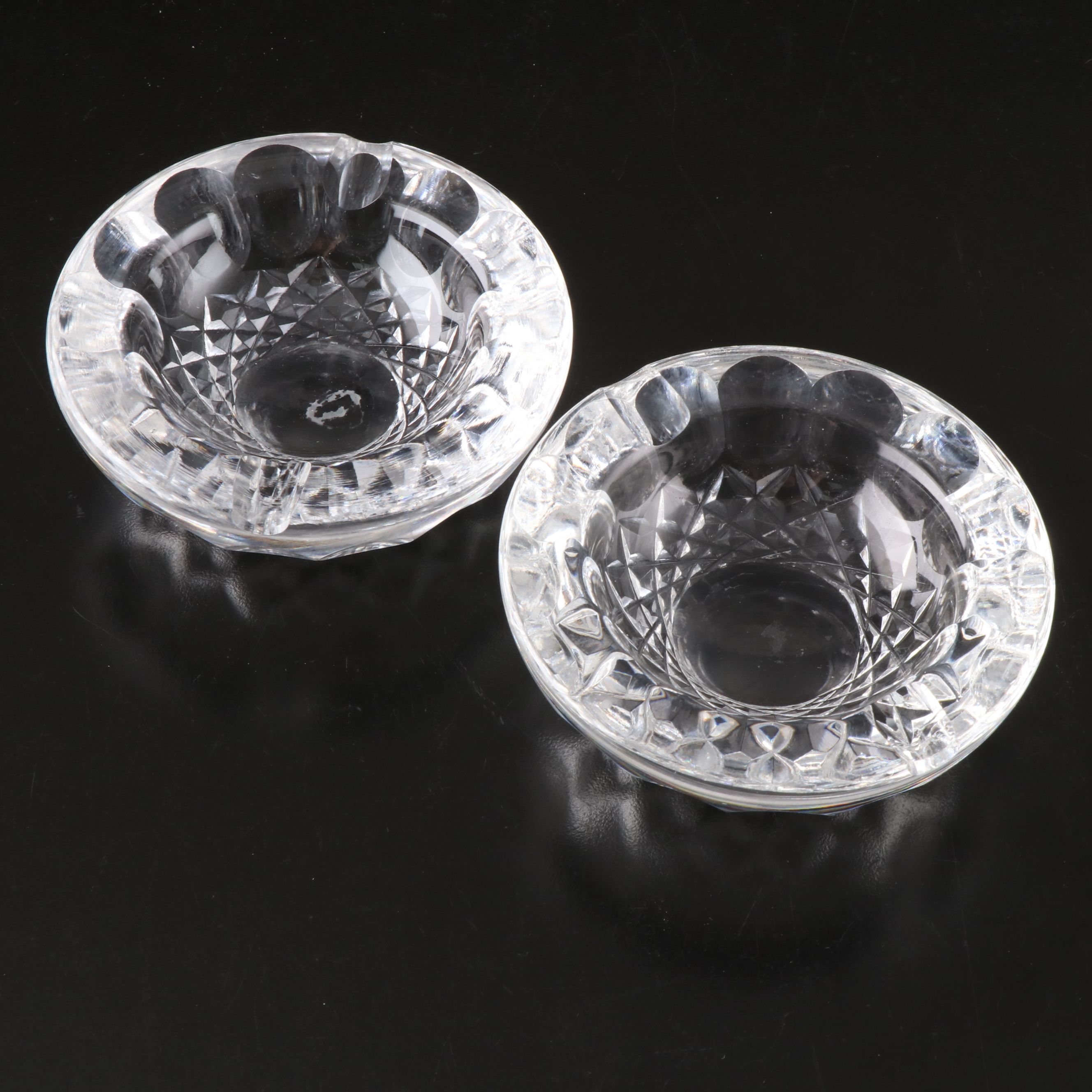Waterford Crystal "Colleen" and "Maeve" Ashtrays