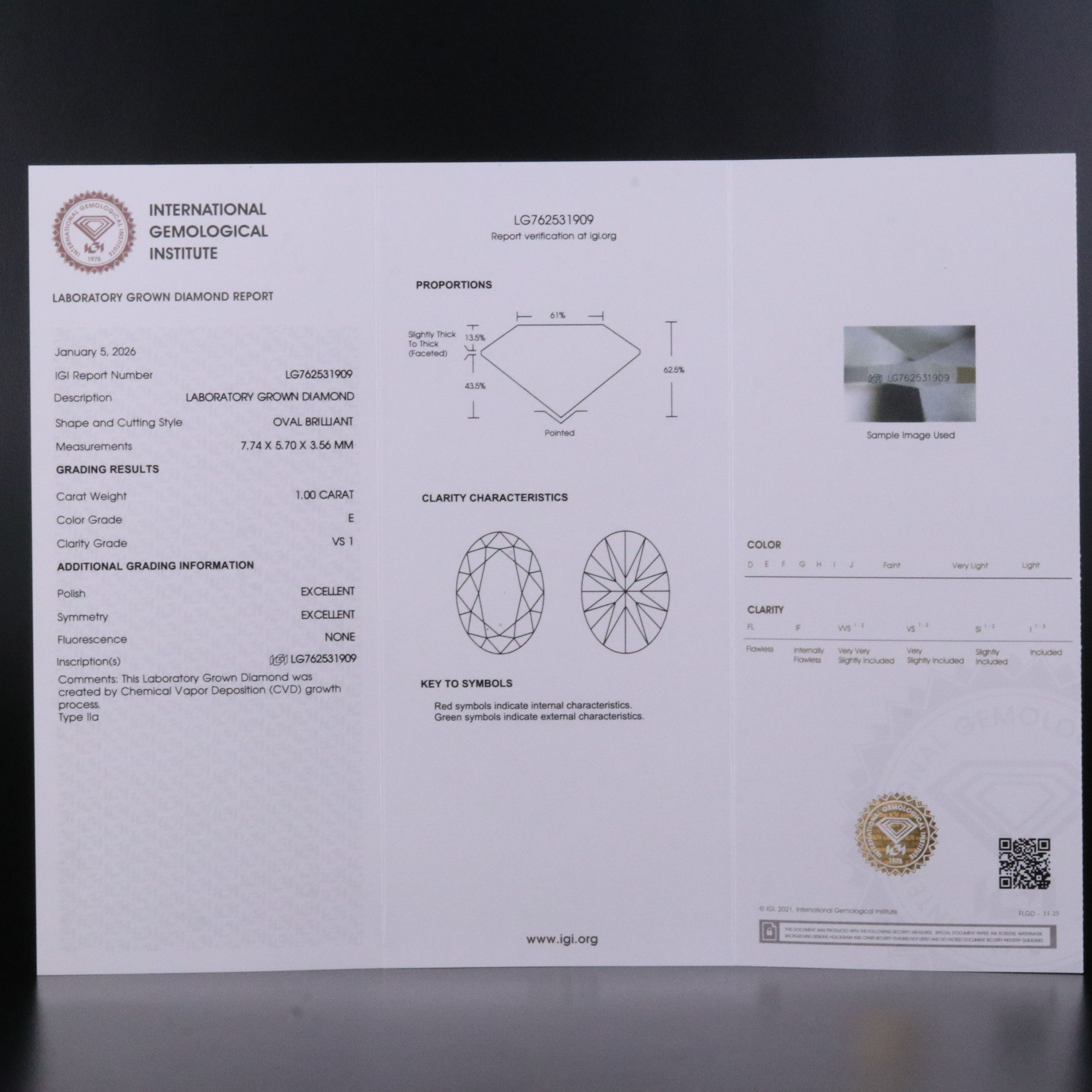 14K 7.04 CTW Lab Grown Diamond Three Stone Ring with IGI Reports