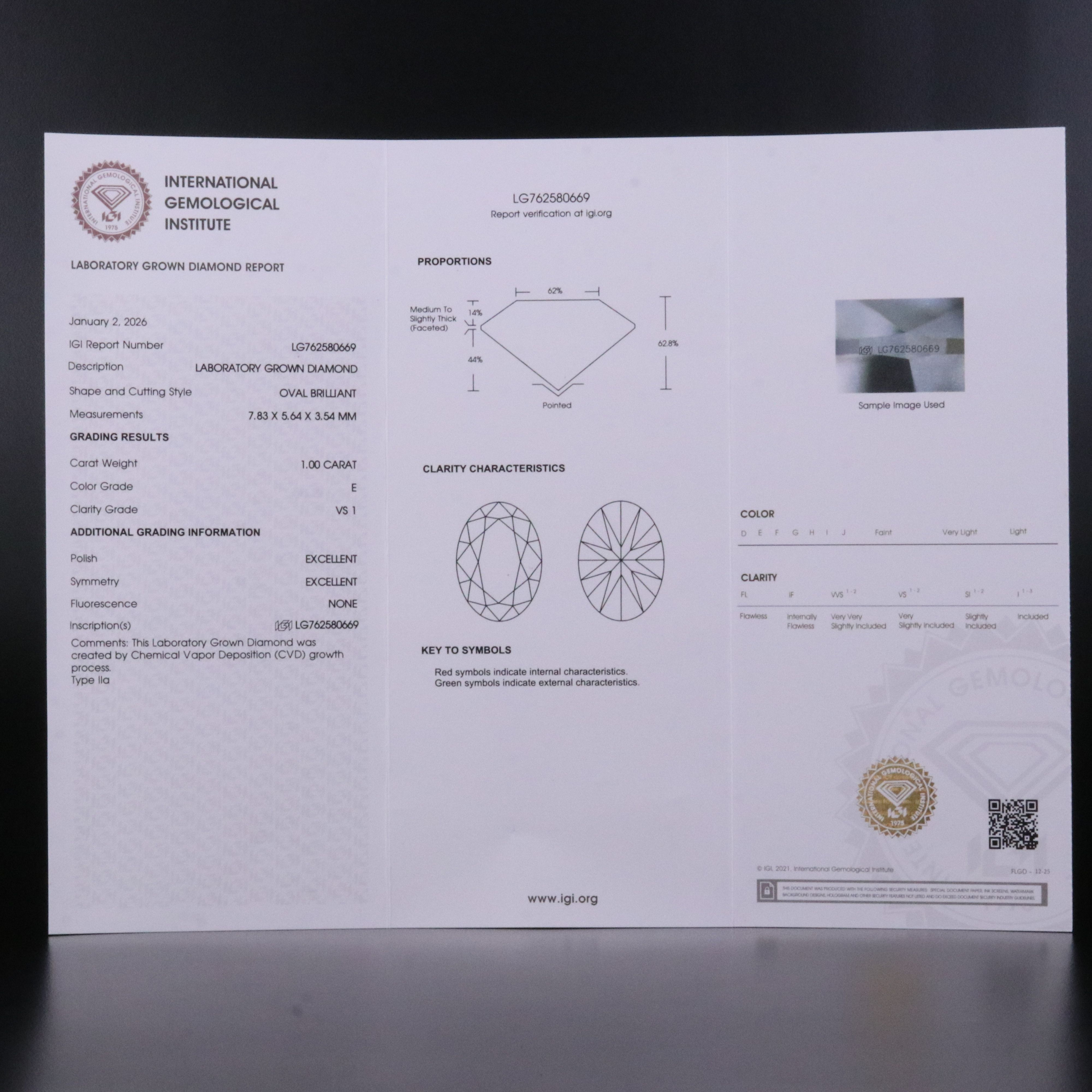 14K 7.04 CTW Lab Grown Diamond Three Stone Ring with IGI Reports