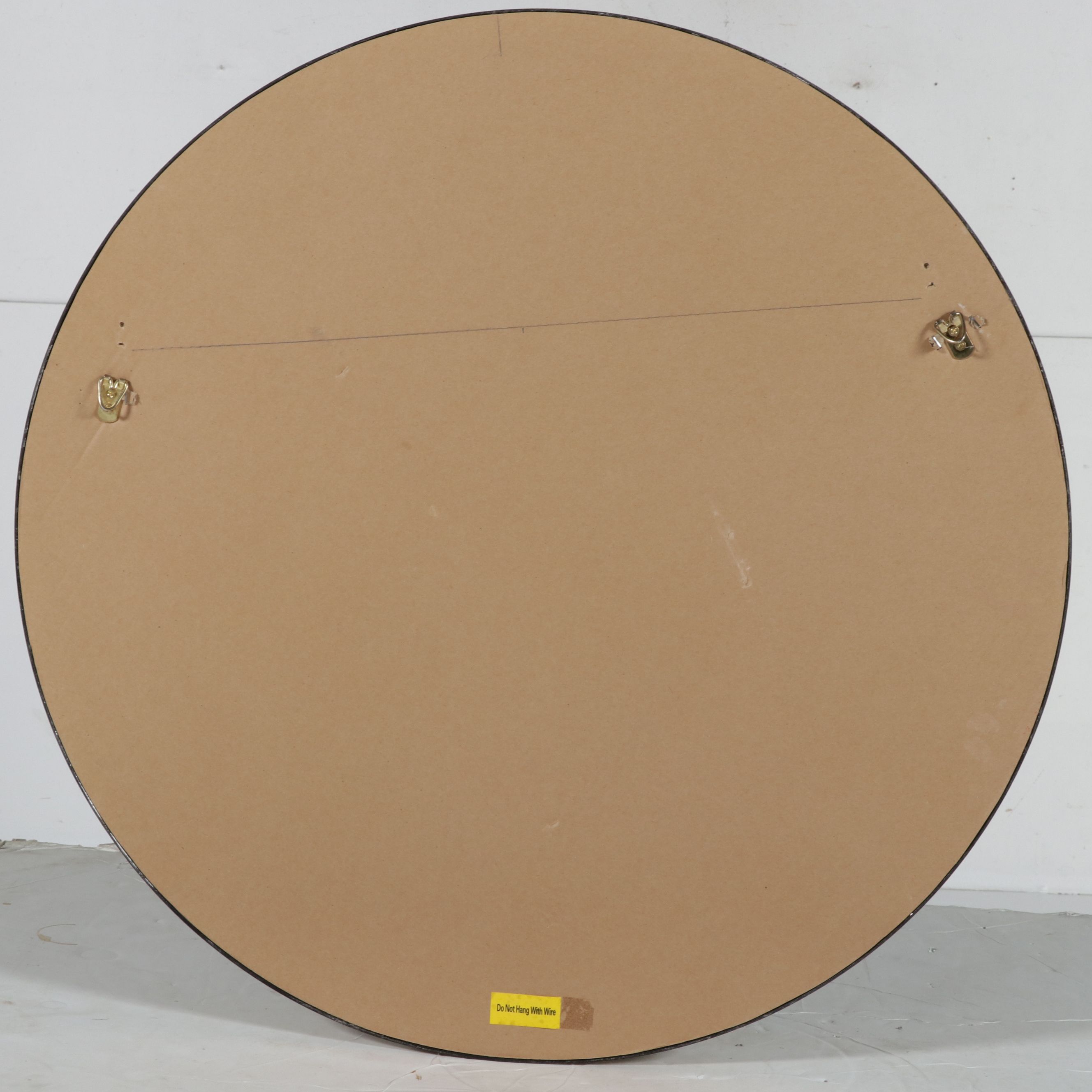 Contemporary Empire Style Round Silver-Gilt Beveled Wall Mirror, 21st Century