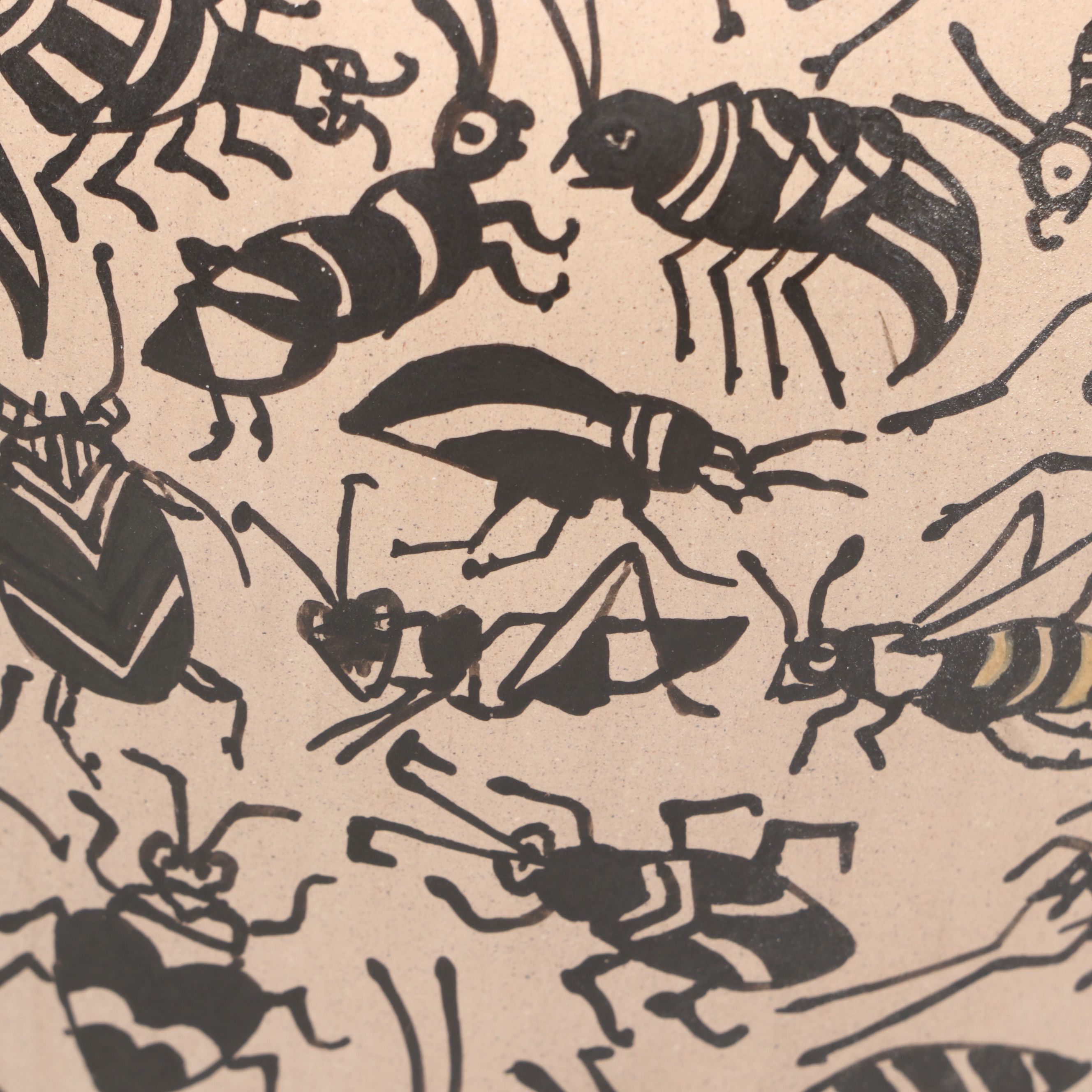 Manuel Rodriguez Guillen Mata Ortiz Pottery Vase with Insects and Lizards