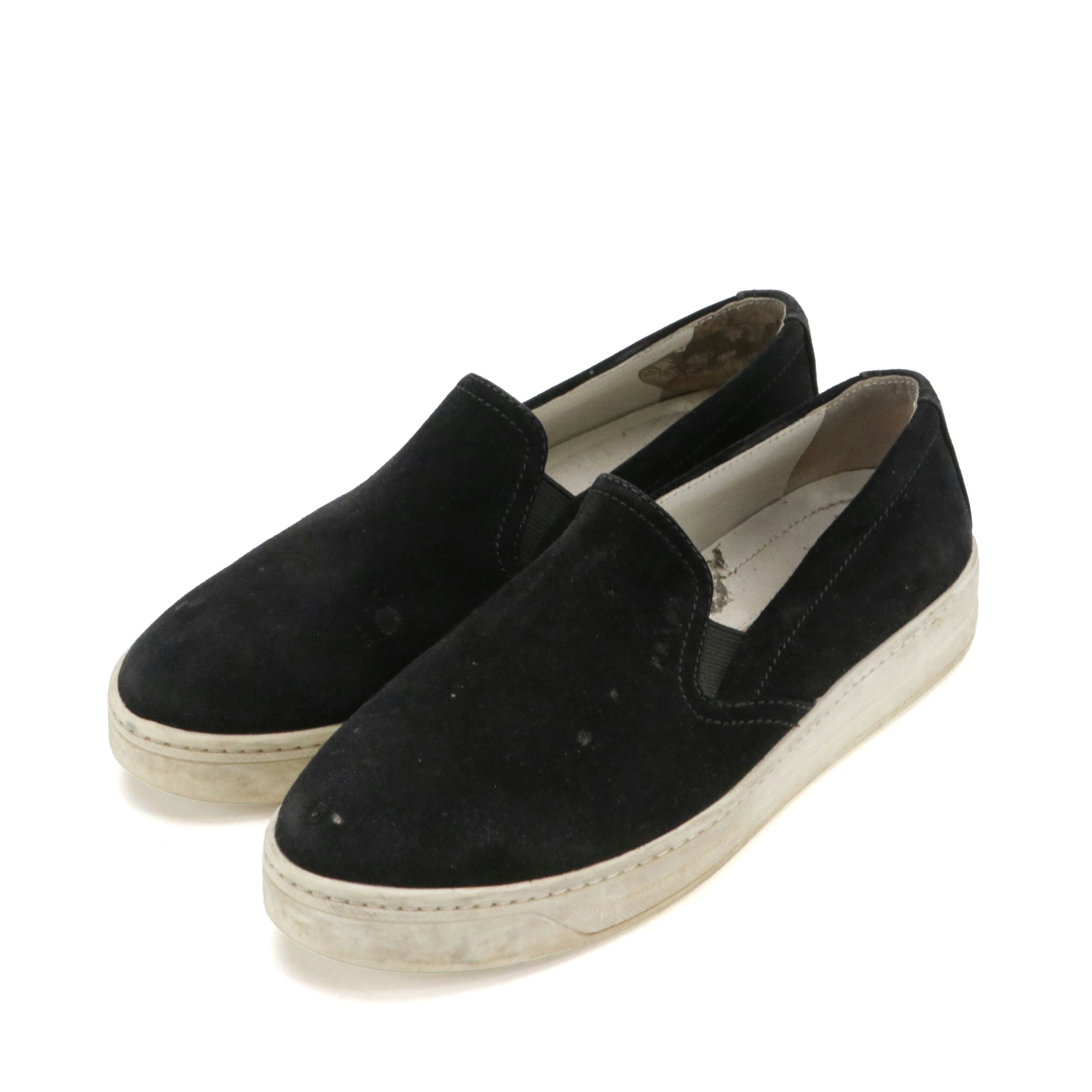 Prada Black Suede Loafers