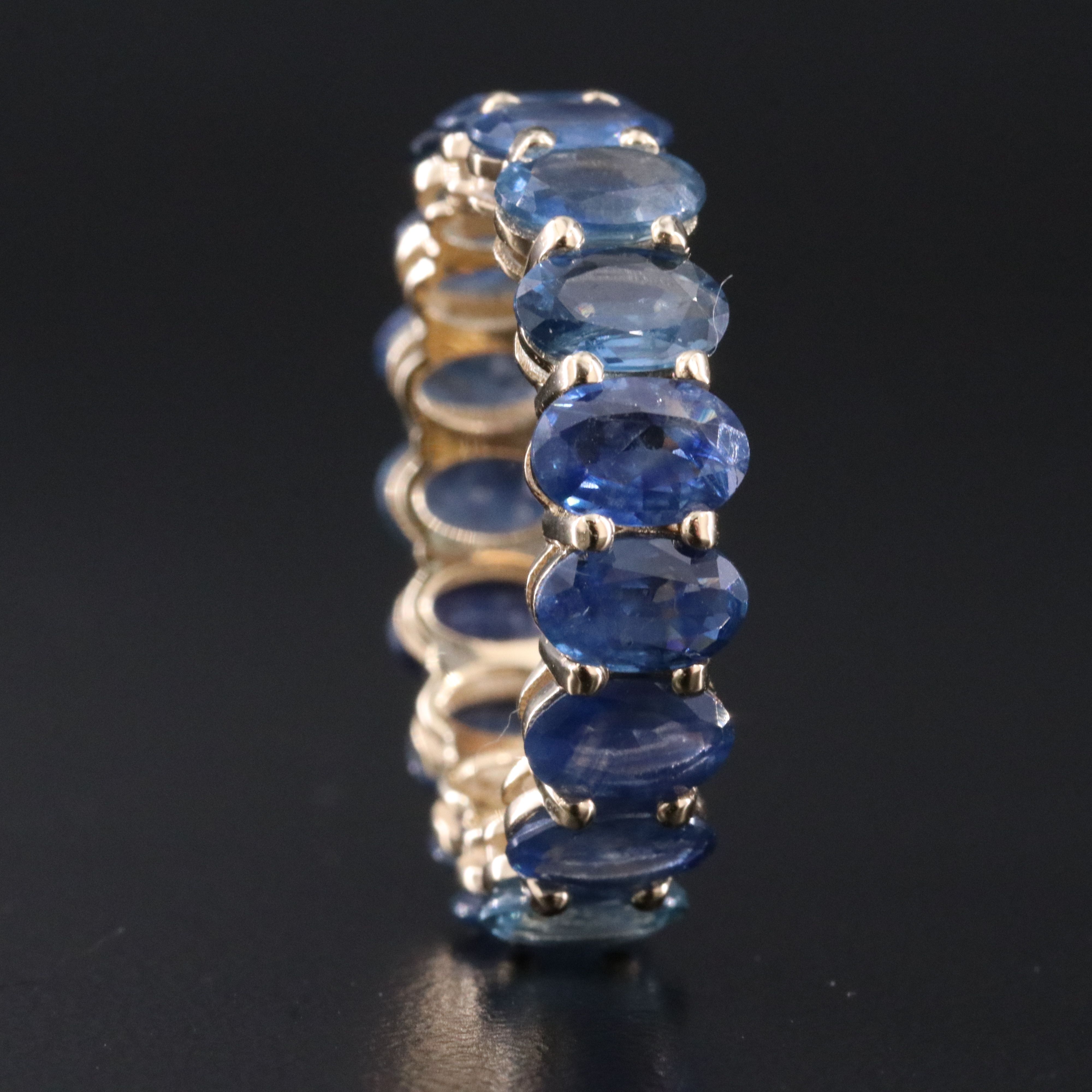 14K 7.75 CTW Sapphire Eternity Band with IGI Jewelry Report