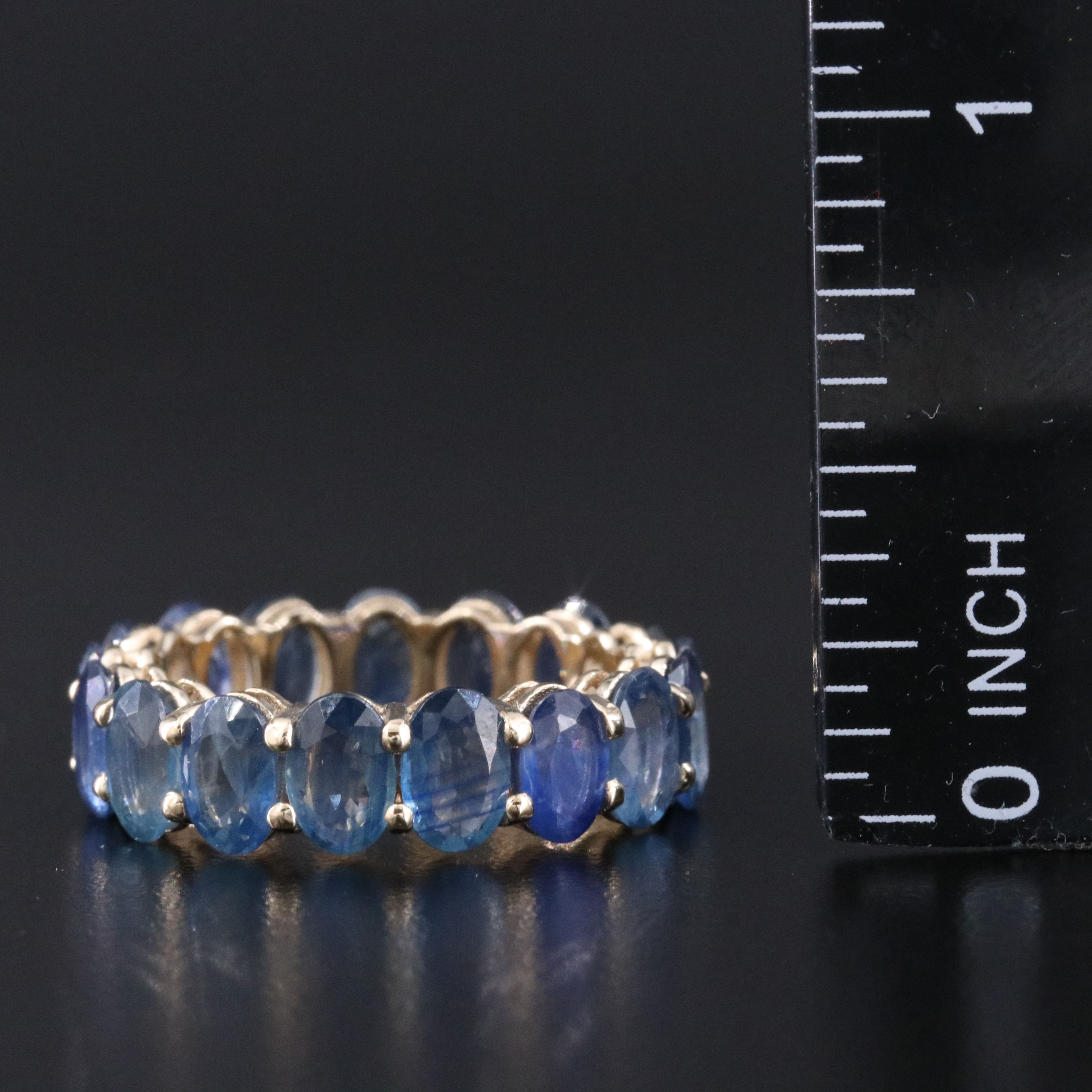 14K 7.75 CTW Sapphire Eternity Band with IGI Jewelry Report