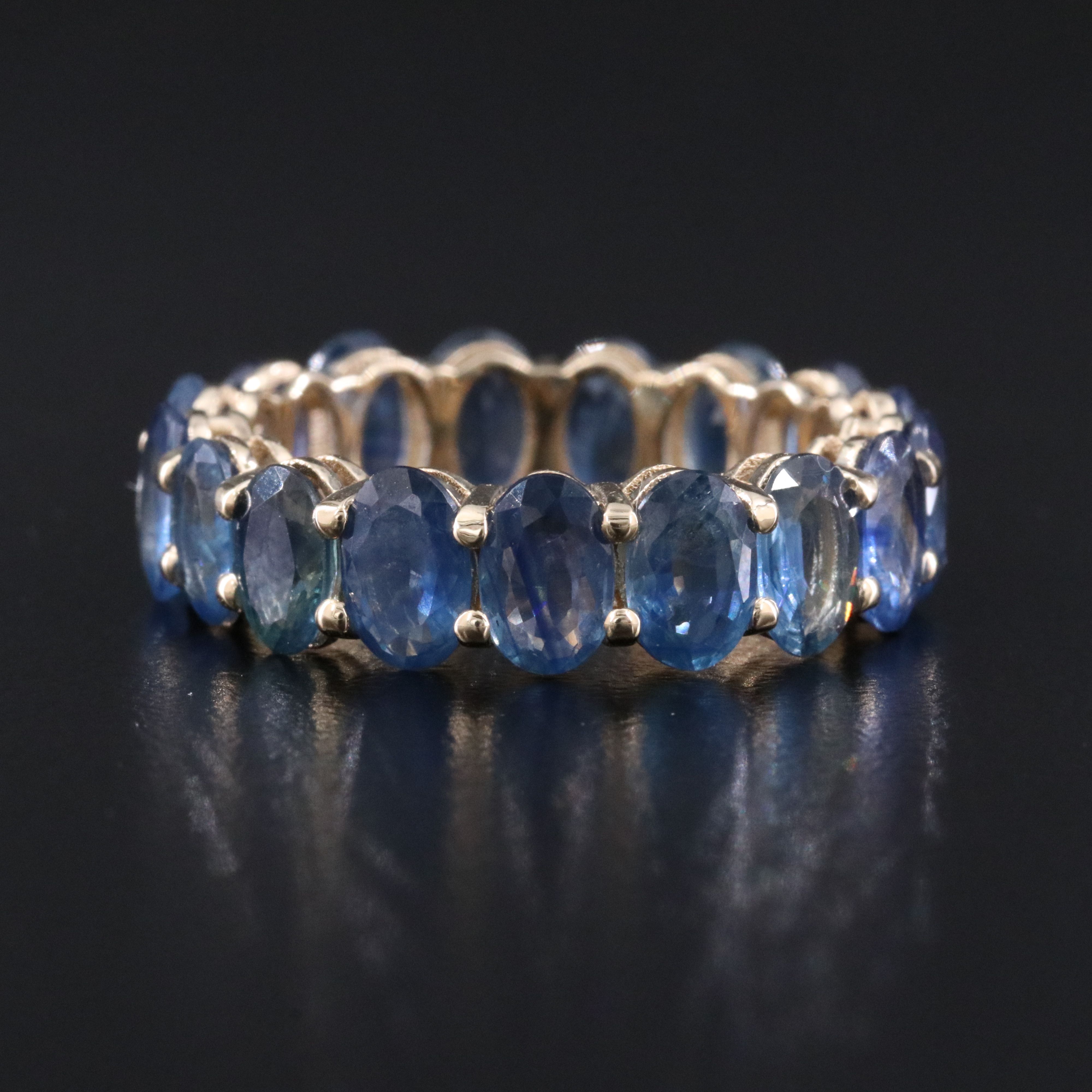 14K 7.75 CTW Sapphire Eternity Band with IGI Jewelry Report