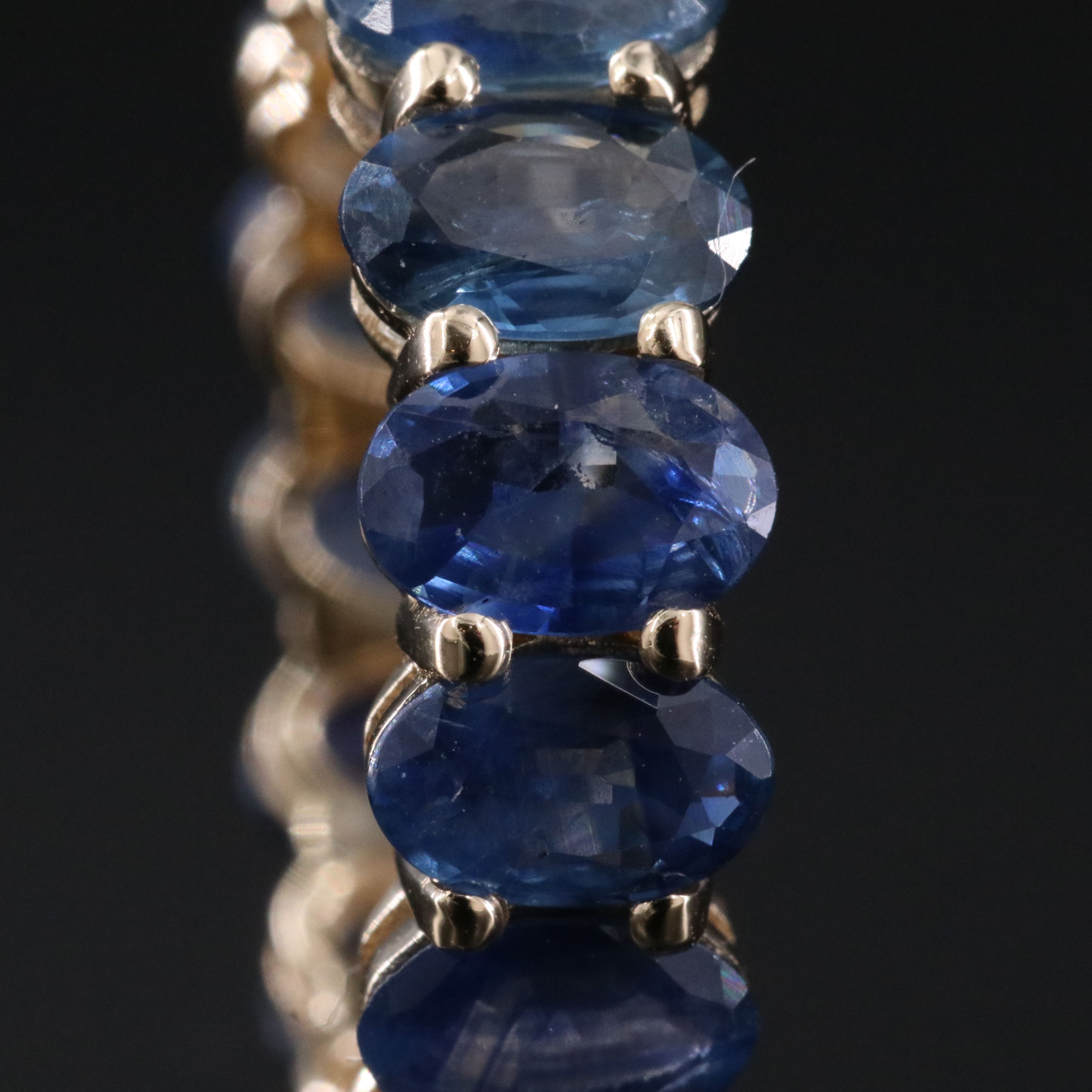 14K 7.75 CTW Sapphire Eternity Band with IGI Jewelry Report