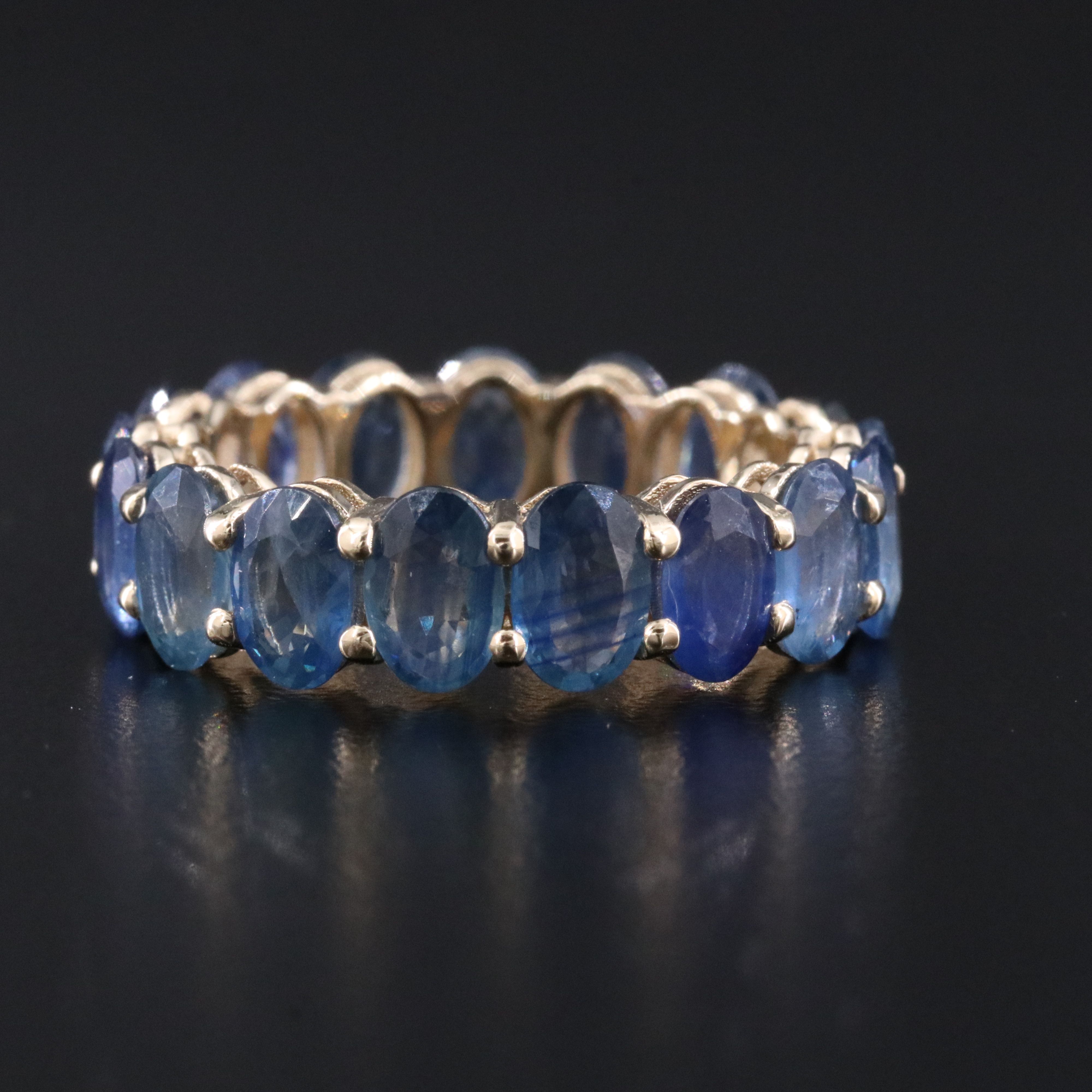 14K 7.75 CTW Sapphire Eternity Band with IGI Jewelry Report