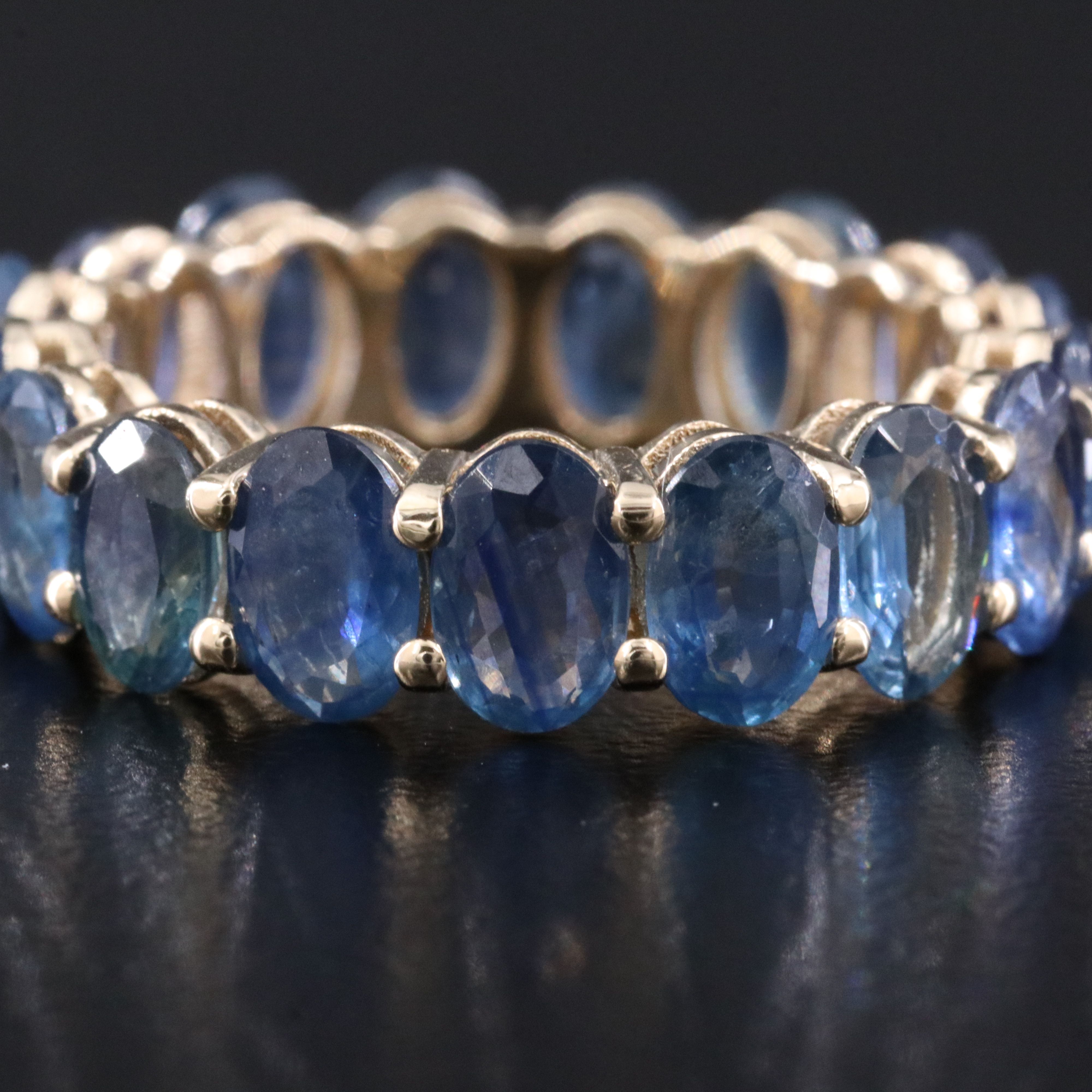 14K 7.75 CTW Sapphire Eternity Band with IGI Jewelry Report