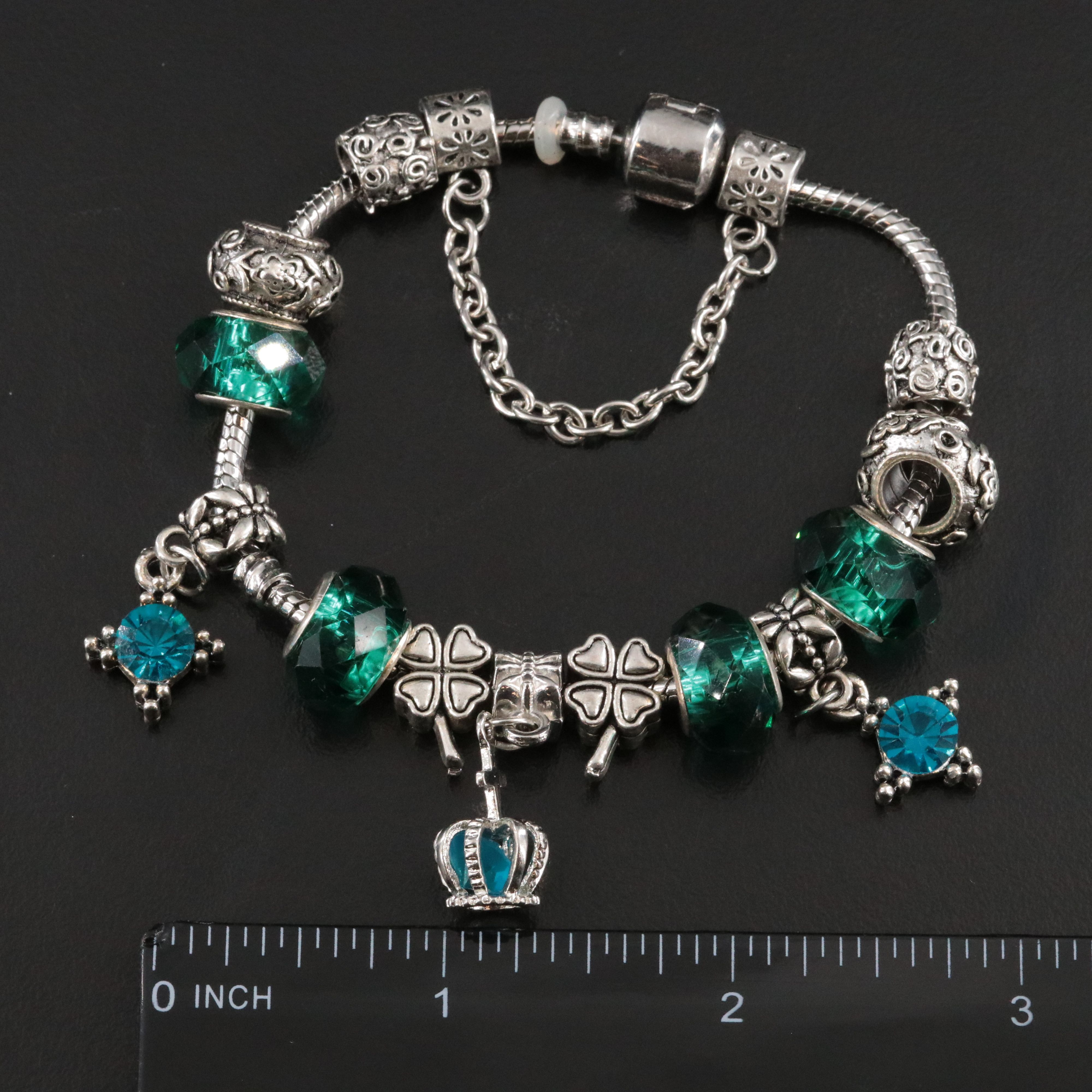 Bracelet Collection Featuring Beads Including Glass, Enamel and CZ