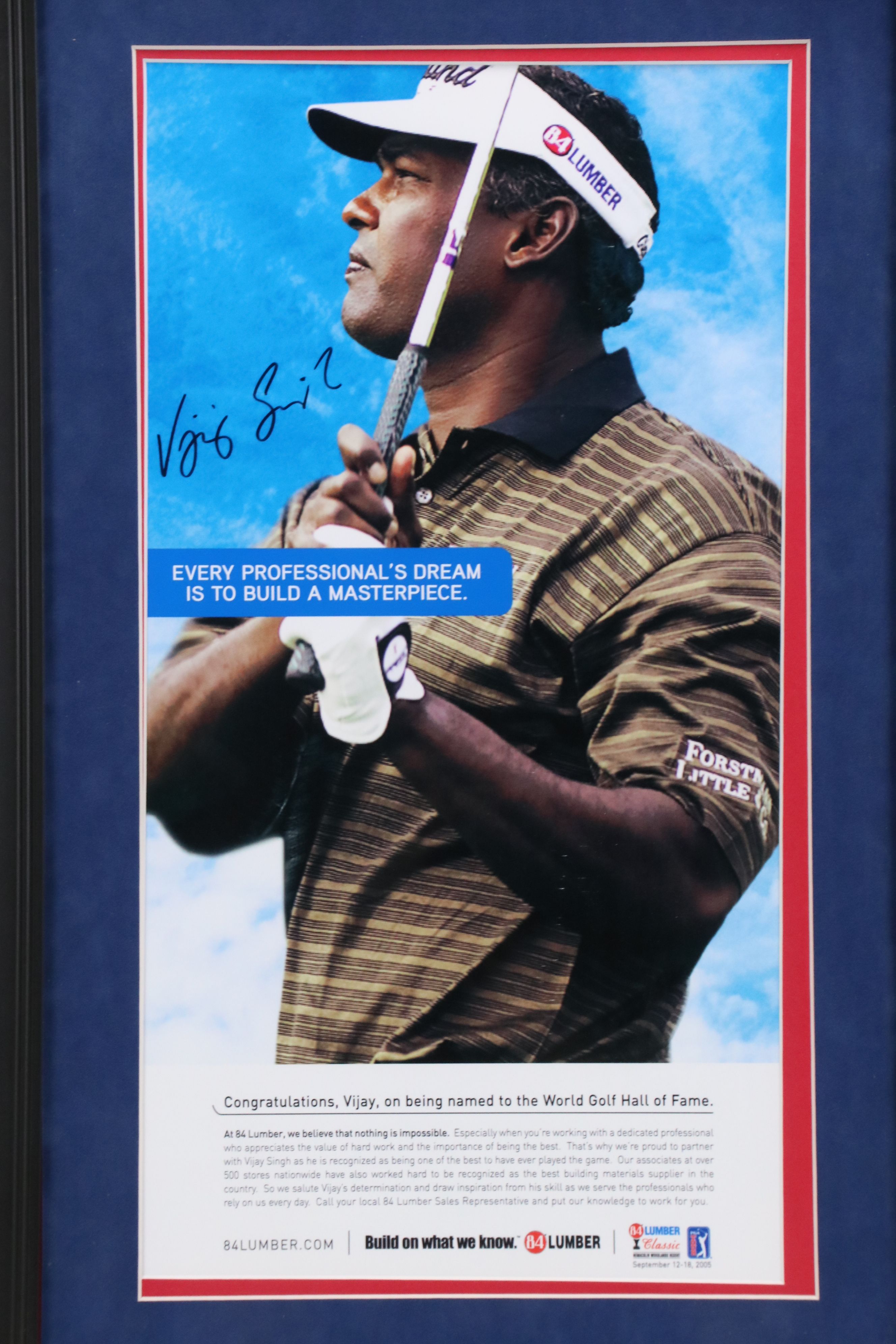 Vijay Singh Signed Digital Print, 2005