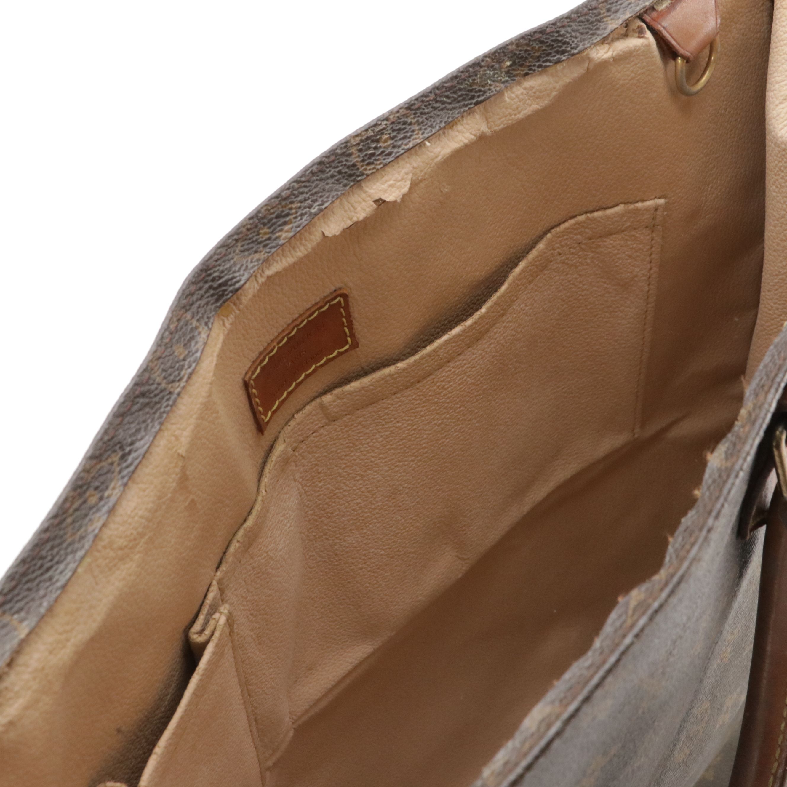 Louis Vuitton Sac Plat in Monogram Canvas and Vachetta Leather