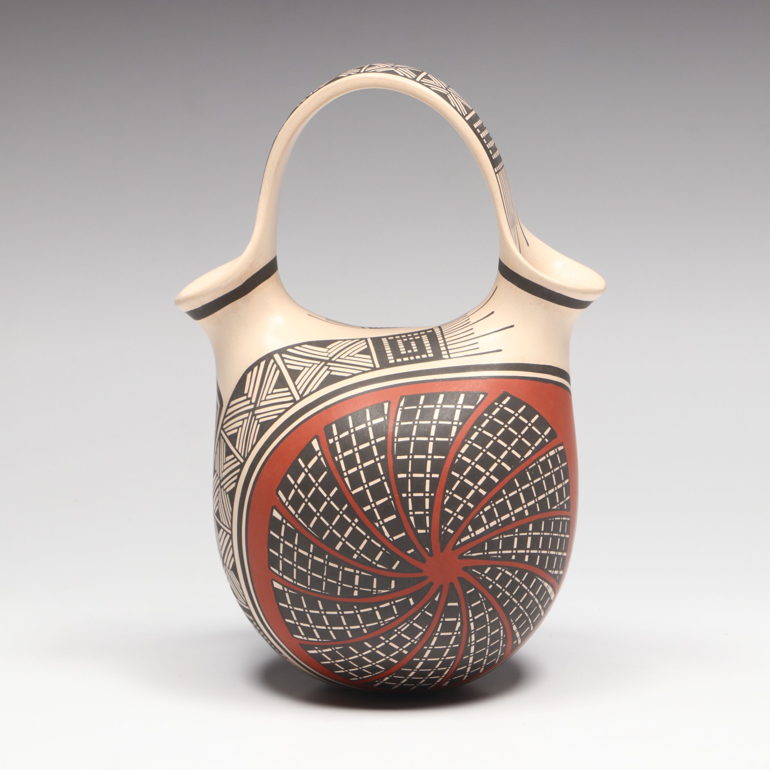 Mirna Hernandez Mata Ortiz Pottery Polychrome Wedding Vase