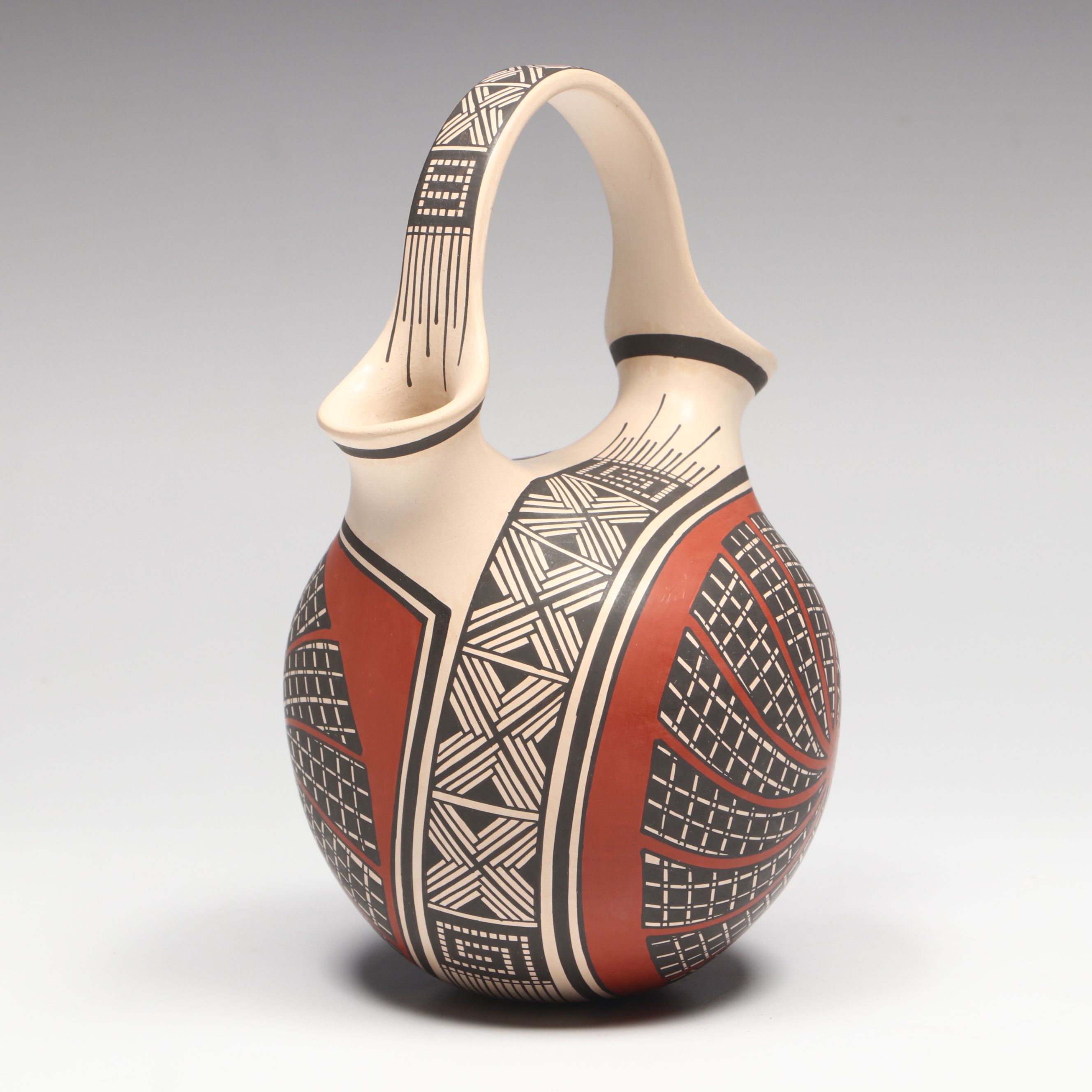 Mirna Hernandez Mata Ortiz Pottery Polychrome Wedding Vase