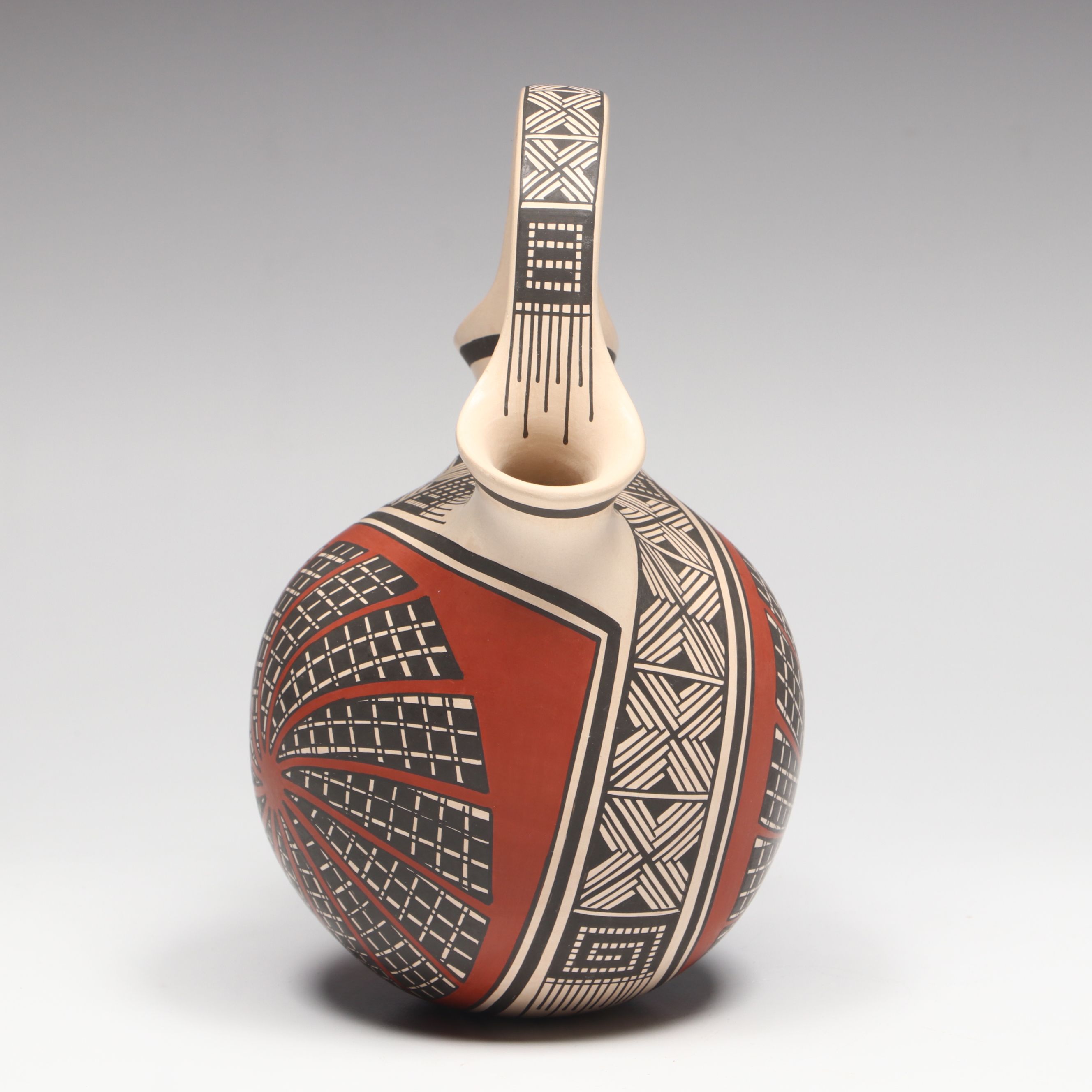 Mirna Hernandez Mata Ortiz Pottery Polychrome Wedding Vase