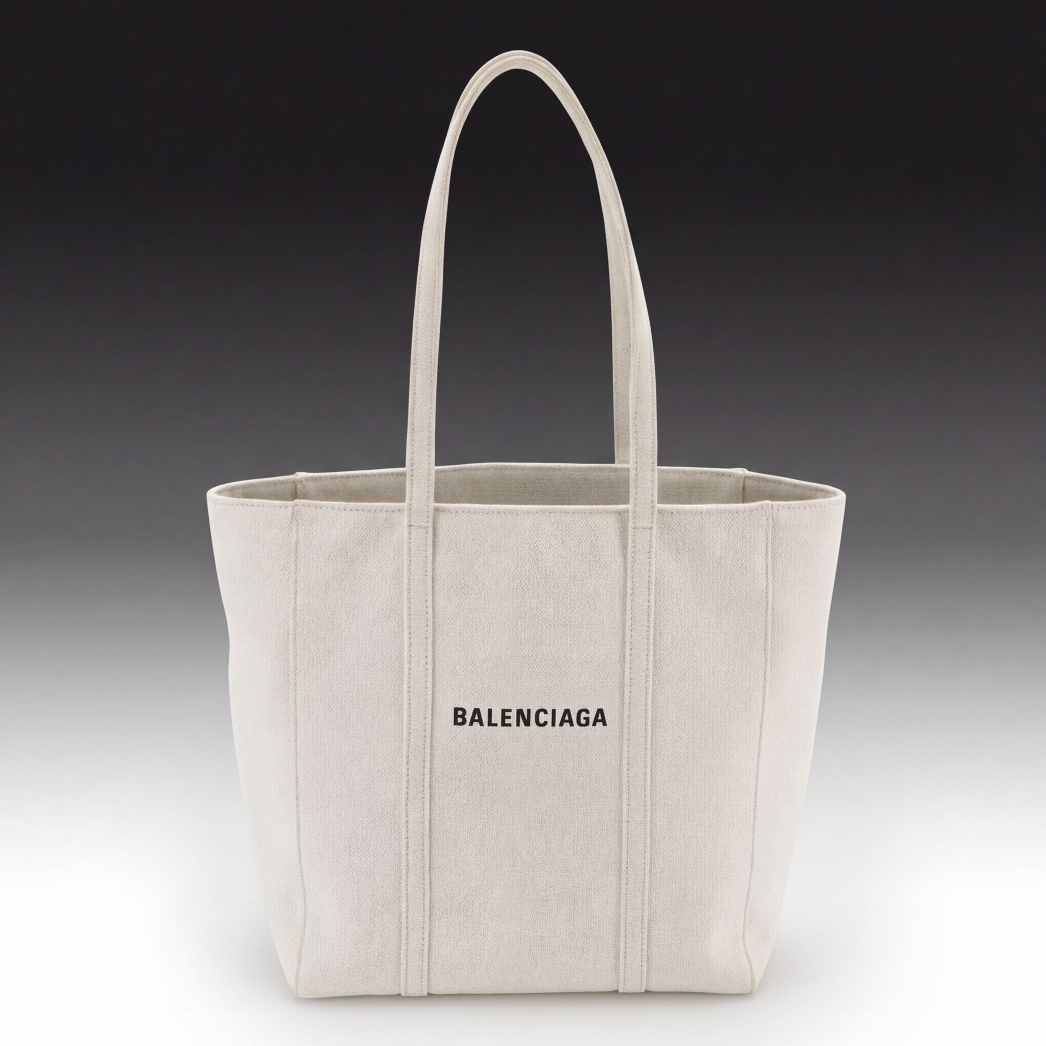 Balenciaga Small Everyday Two-Way Tote Bag in White Canvas