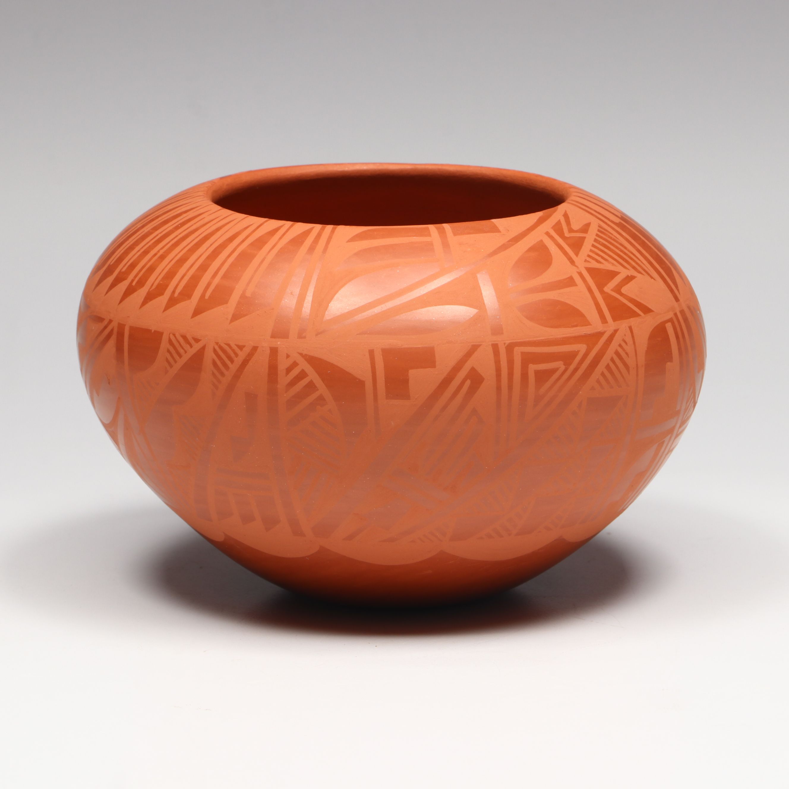 Gabriel Gonzales Jemez Pueblo Pottery Redware Bowl