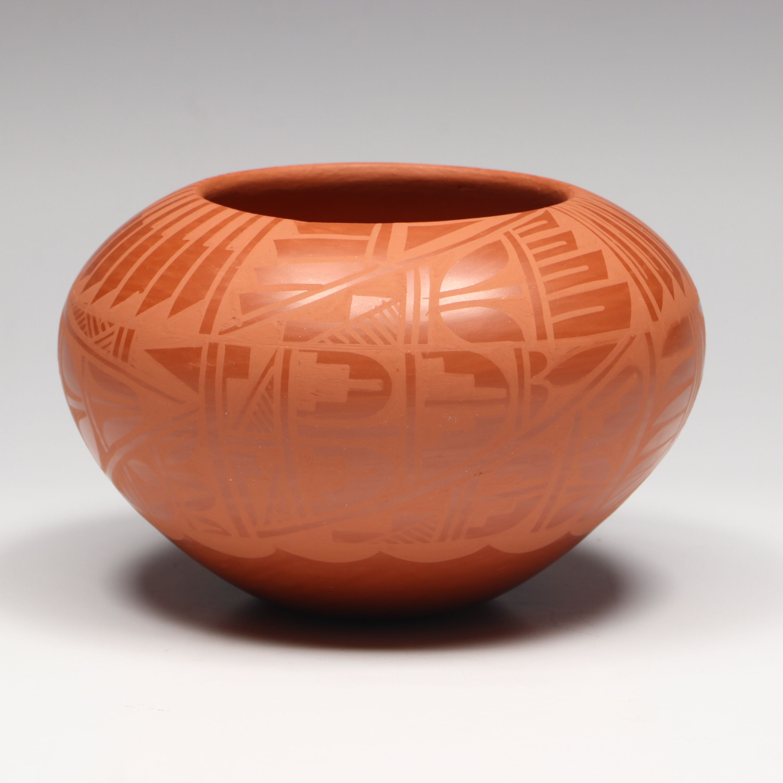 Gabriel Gonzales Jemez Pueblo Pottery Redware Bowl