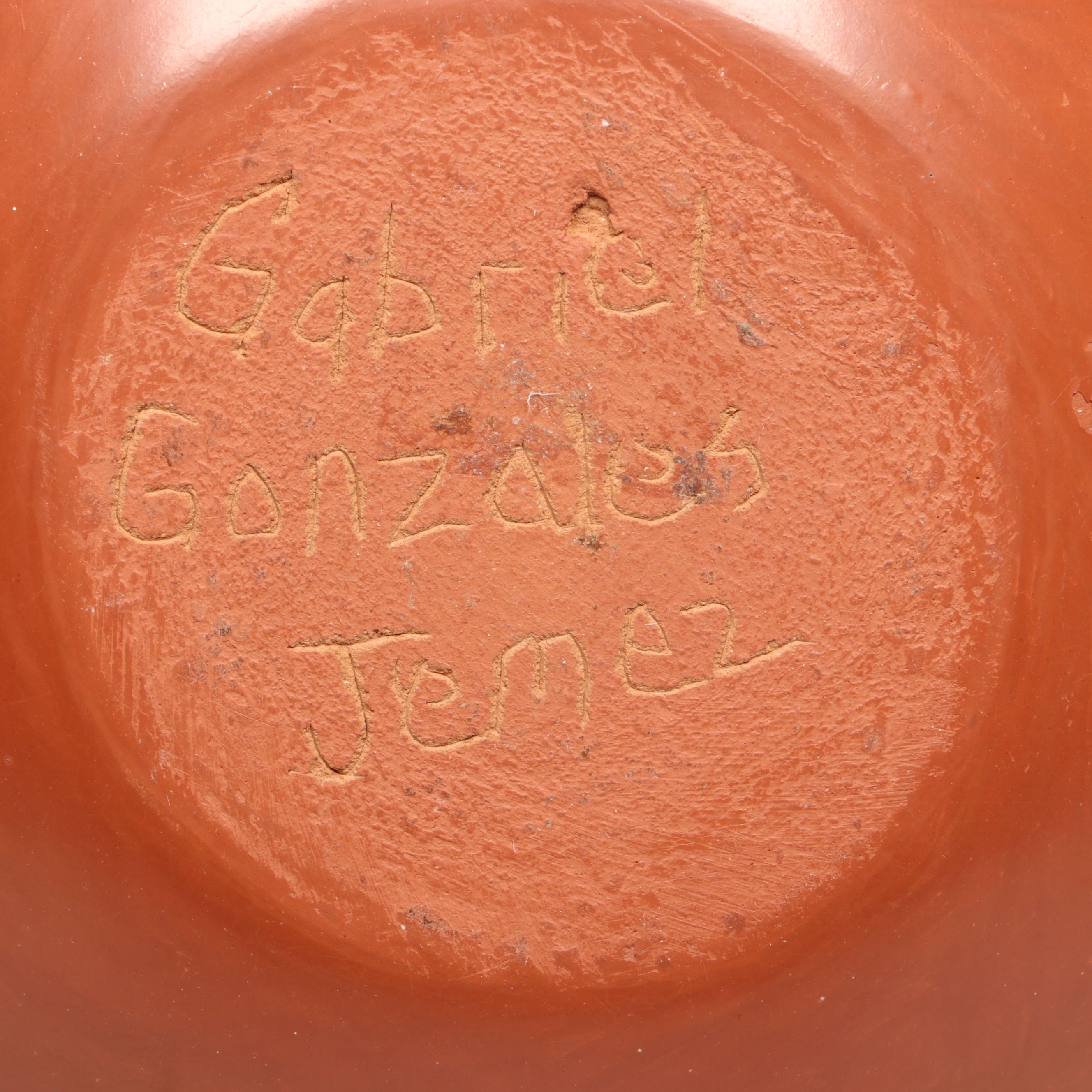 Gabriel Gonzales Jemez Pueblo Pottery Redware Bowl