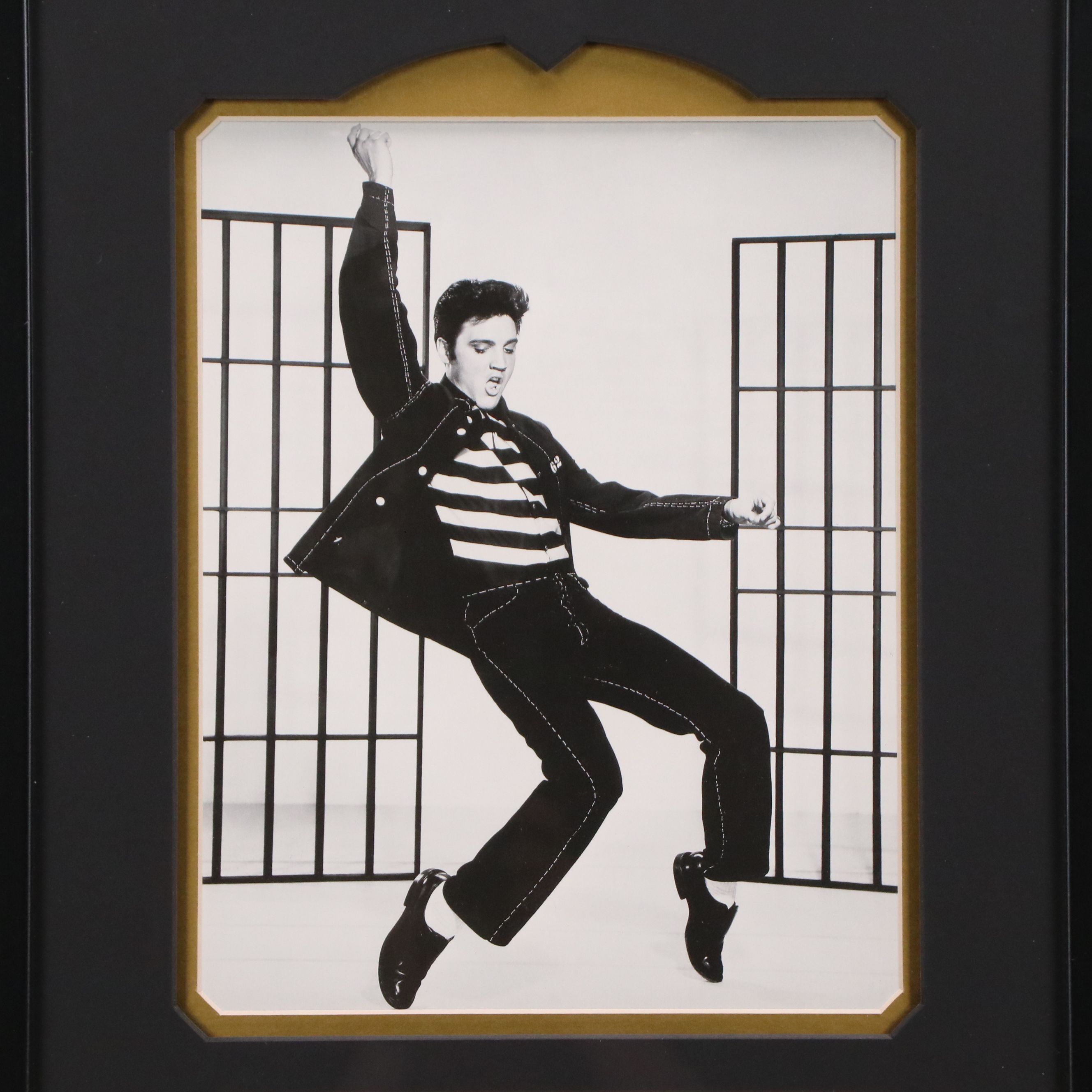 "Jailhouse Rock" Elvis Themed Enamel Pin Set with Print, 2002
