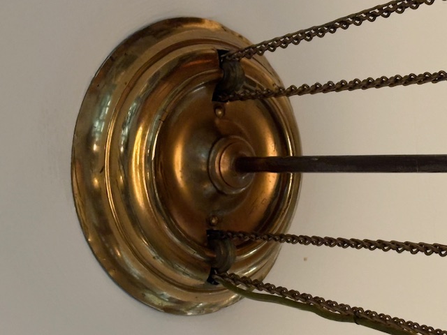 Victorian Style Milk Glass Parlor Pendant Lamp