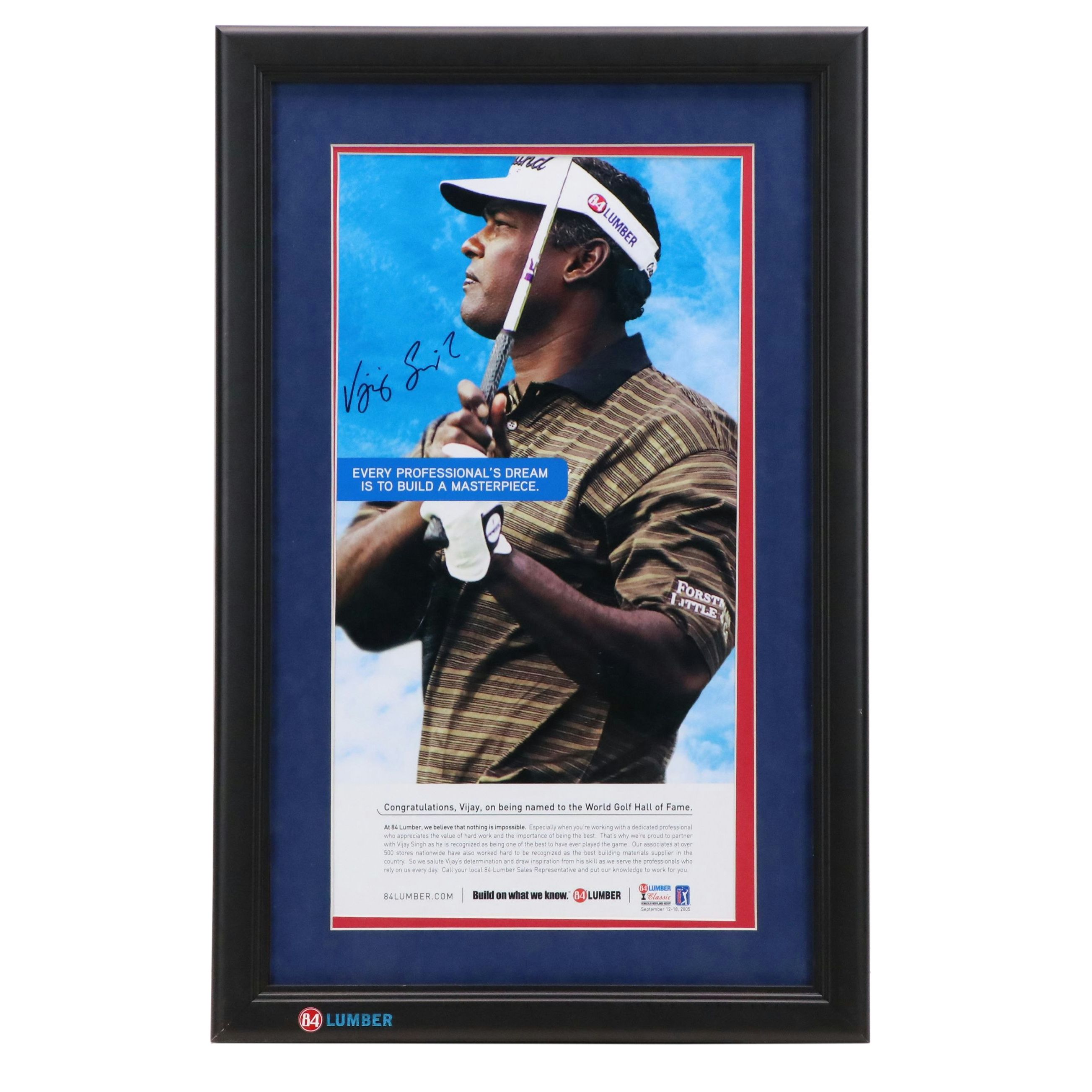 Vijay Singh Signed Digital Print, 2005