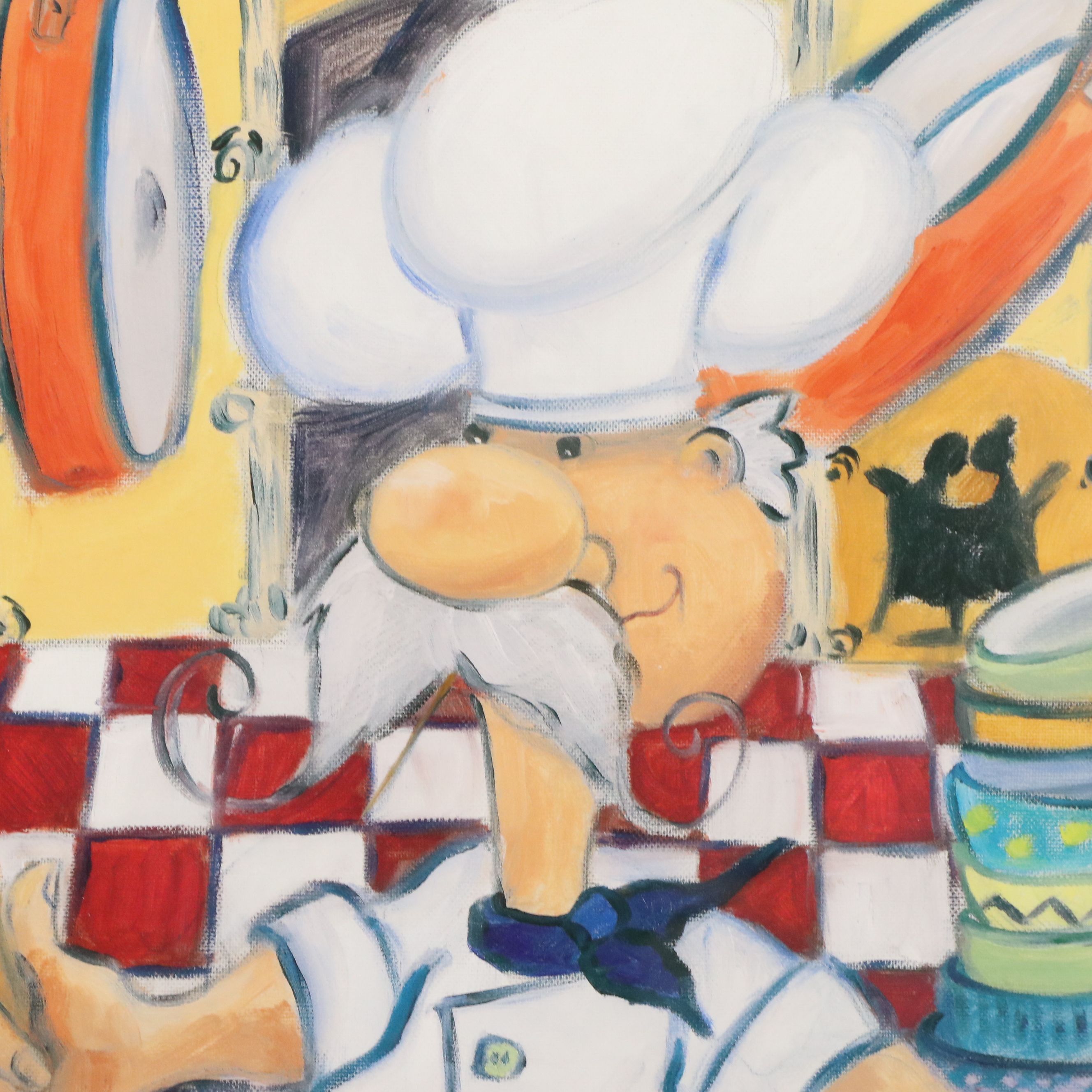 Offset Lithograph of Cartoon Chef, 21st Century