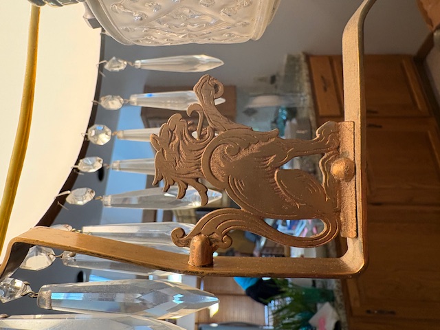 Victorian Style Milk Glass Parlor Pendant Lamp