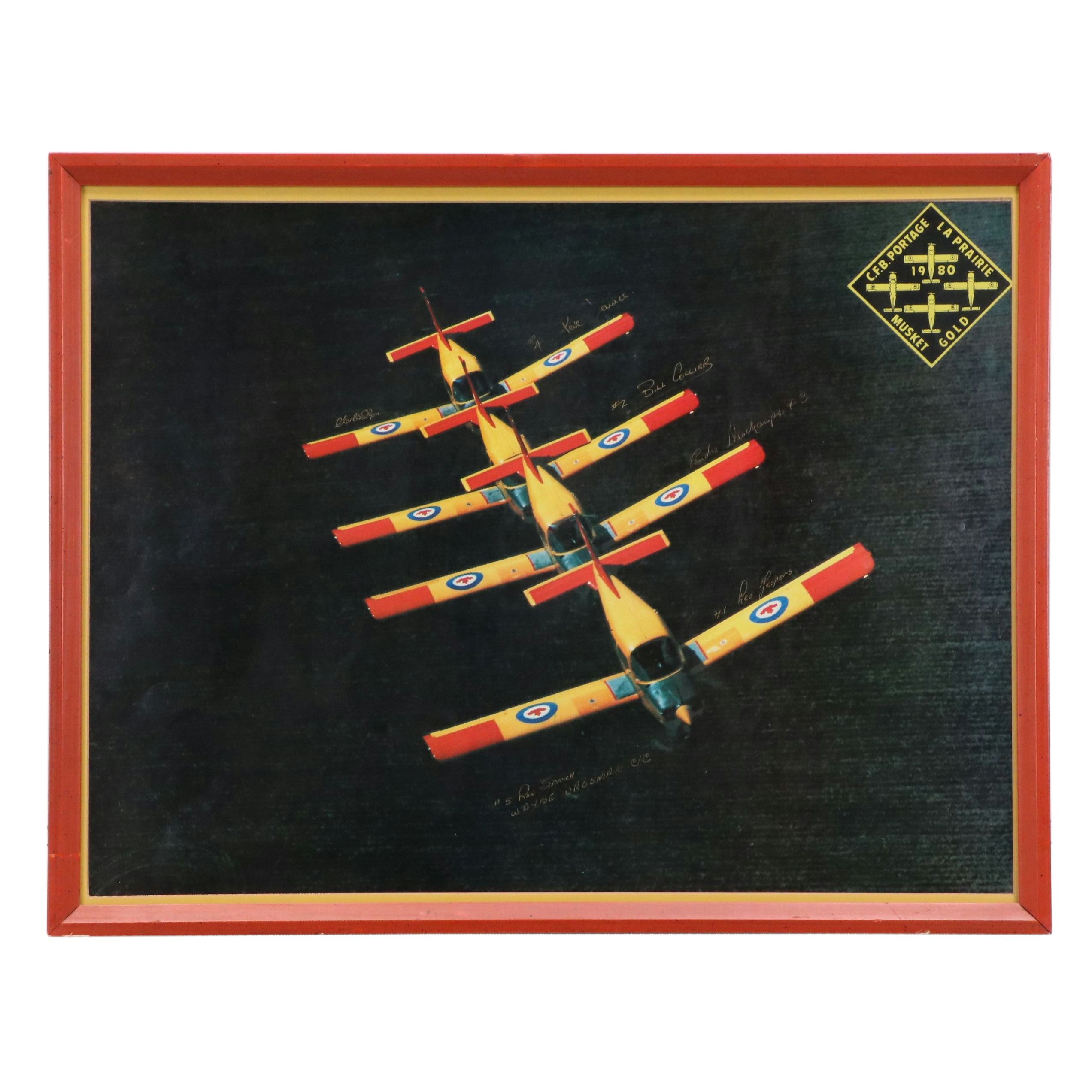 Offset Lithograph of CT-134 Musketeer Planes, 1980