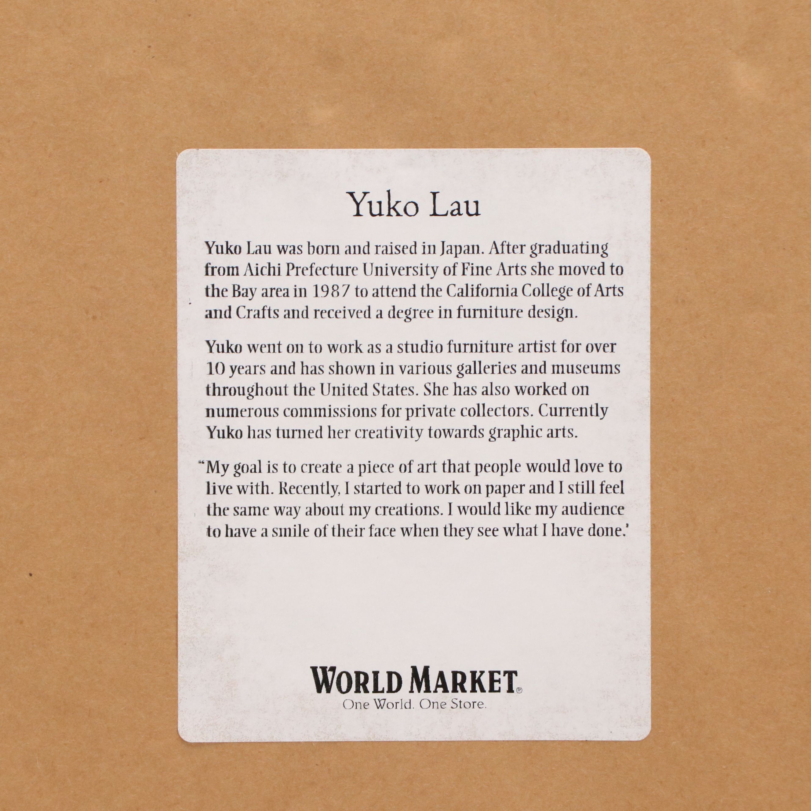 Offset Lithograph After Yoko Lau "Paisley Vase I," 21st Century