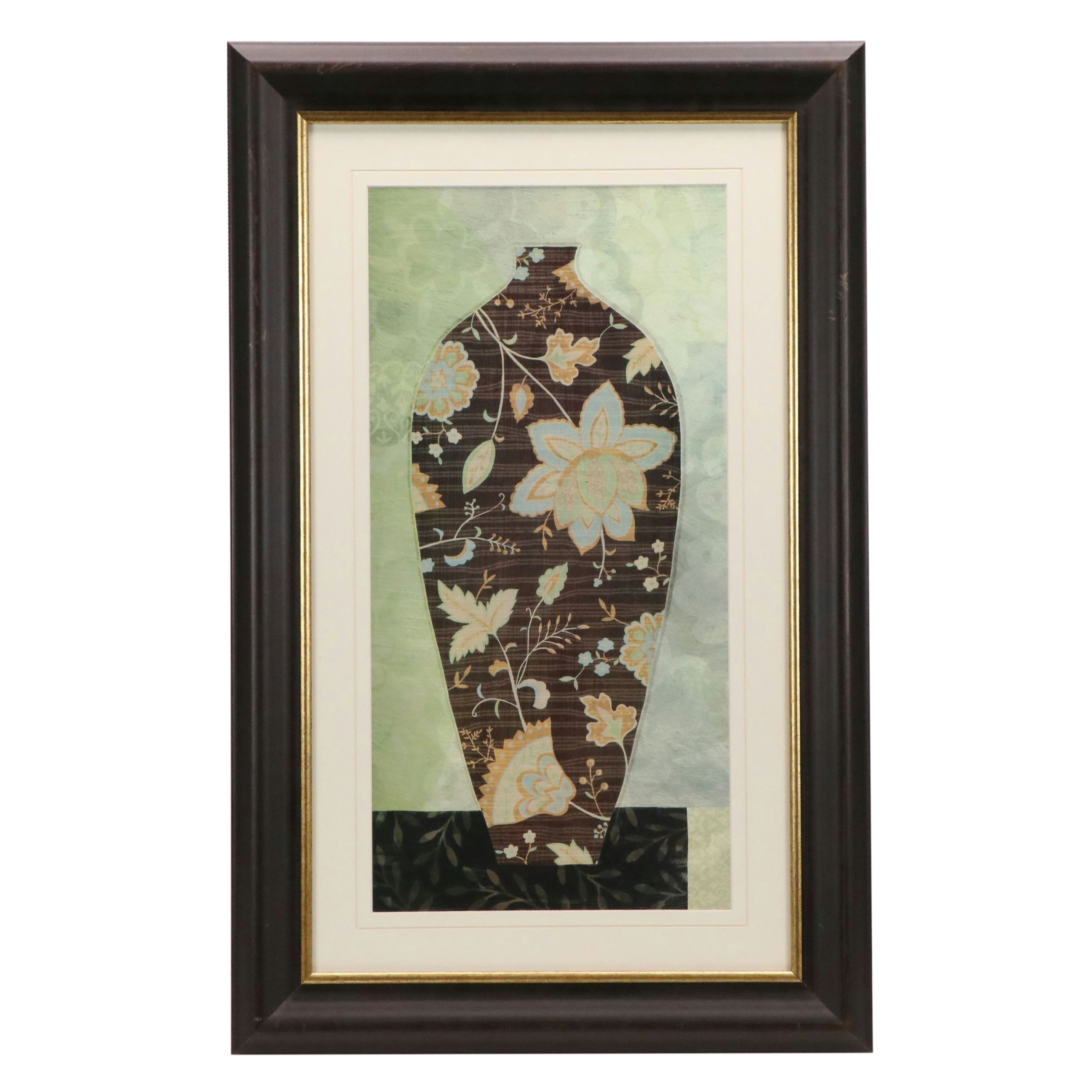 Offset Lithograph After Yoko Lau "Paisley Vase I," 21st Century