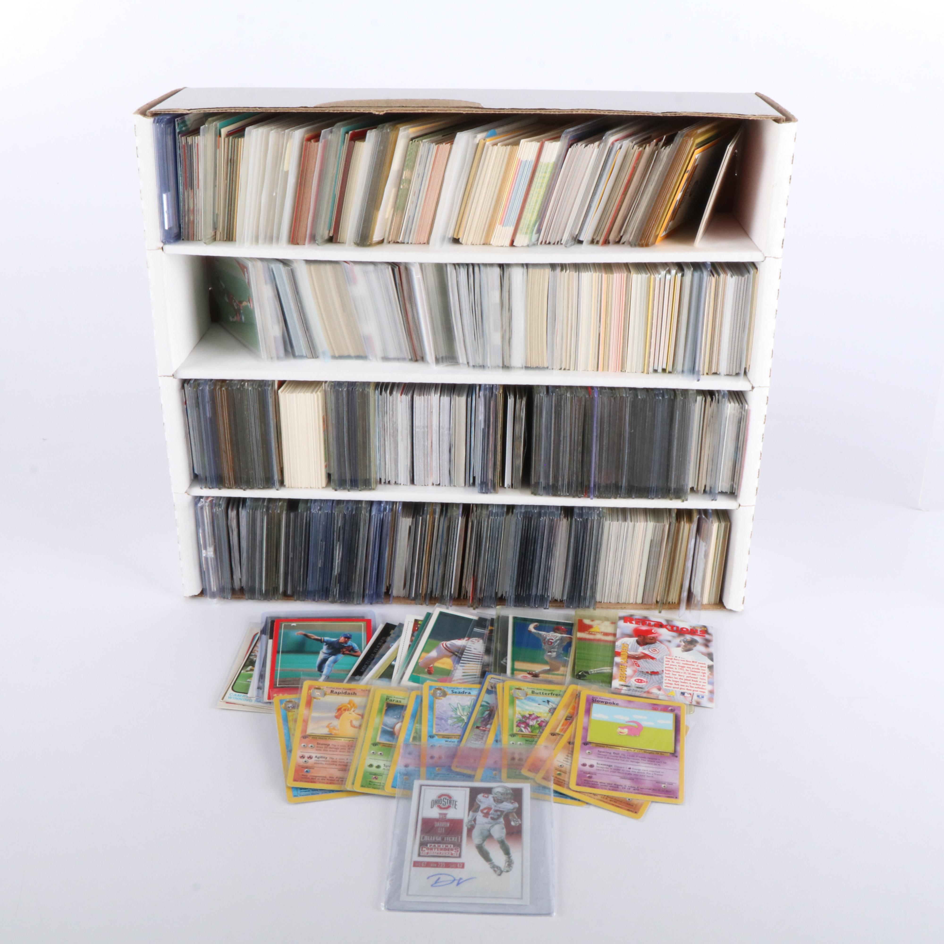 Over 2,000 Various Trading Cards, Baseball, Football, Basketball, Pokémon