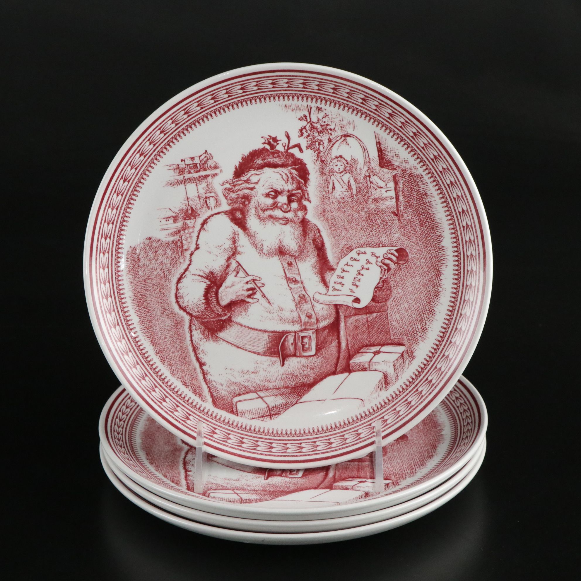 Nikko "Happy Holidays" Dinnerware with Spode "Saint Nick" and Andrea by Sadek
