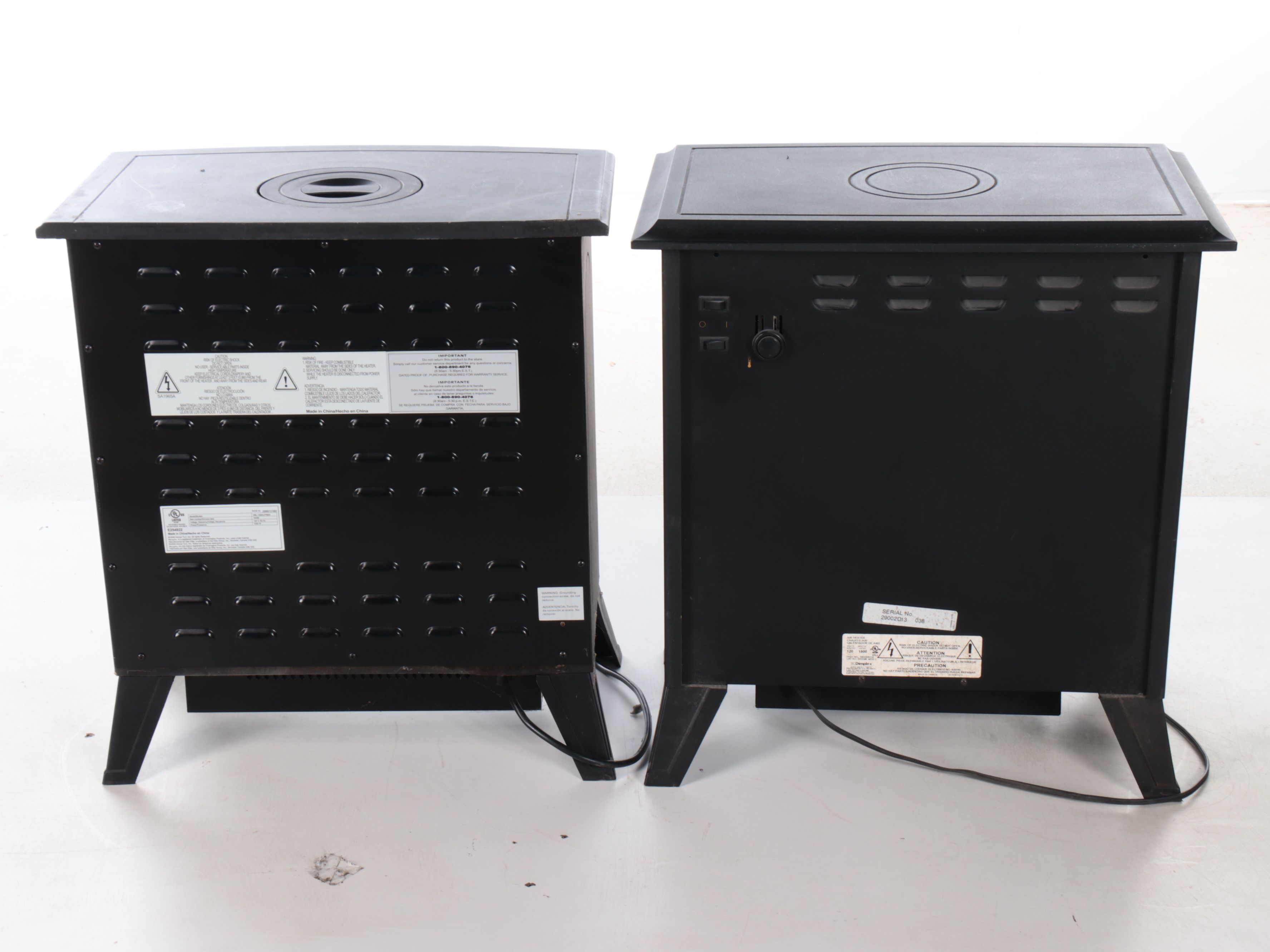 Dimplex and Charmglow Wood Stove Style Electric Fireplace Heaters