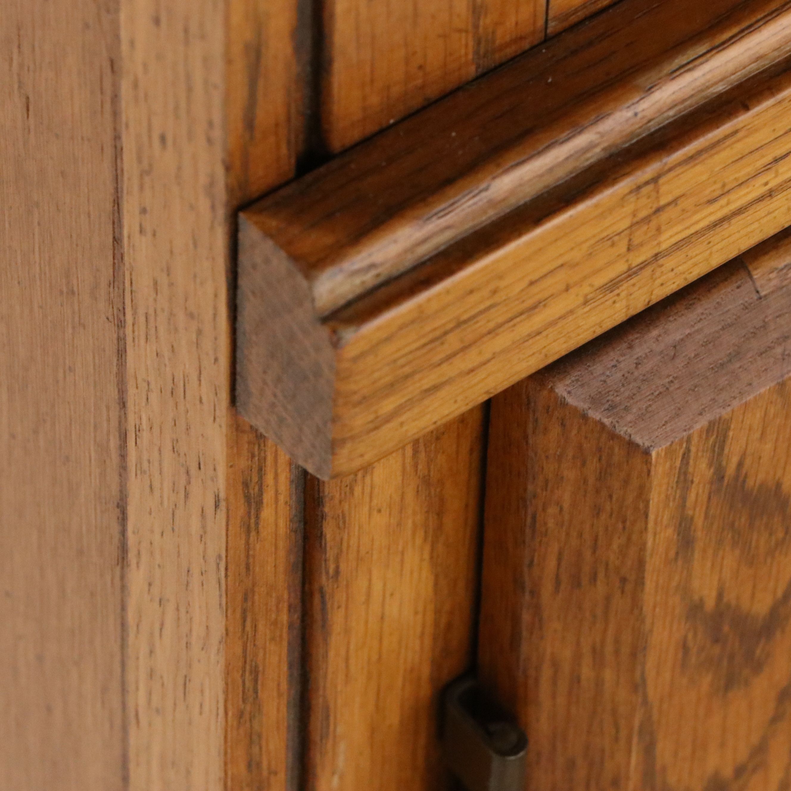 Pair of Oak Media Cabinets with Drop-Front Desk Compartments, Late 20th Century