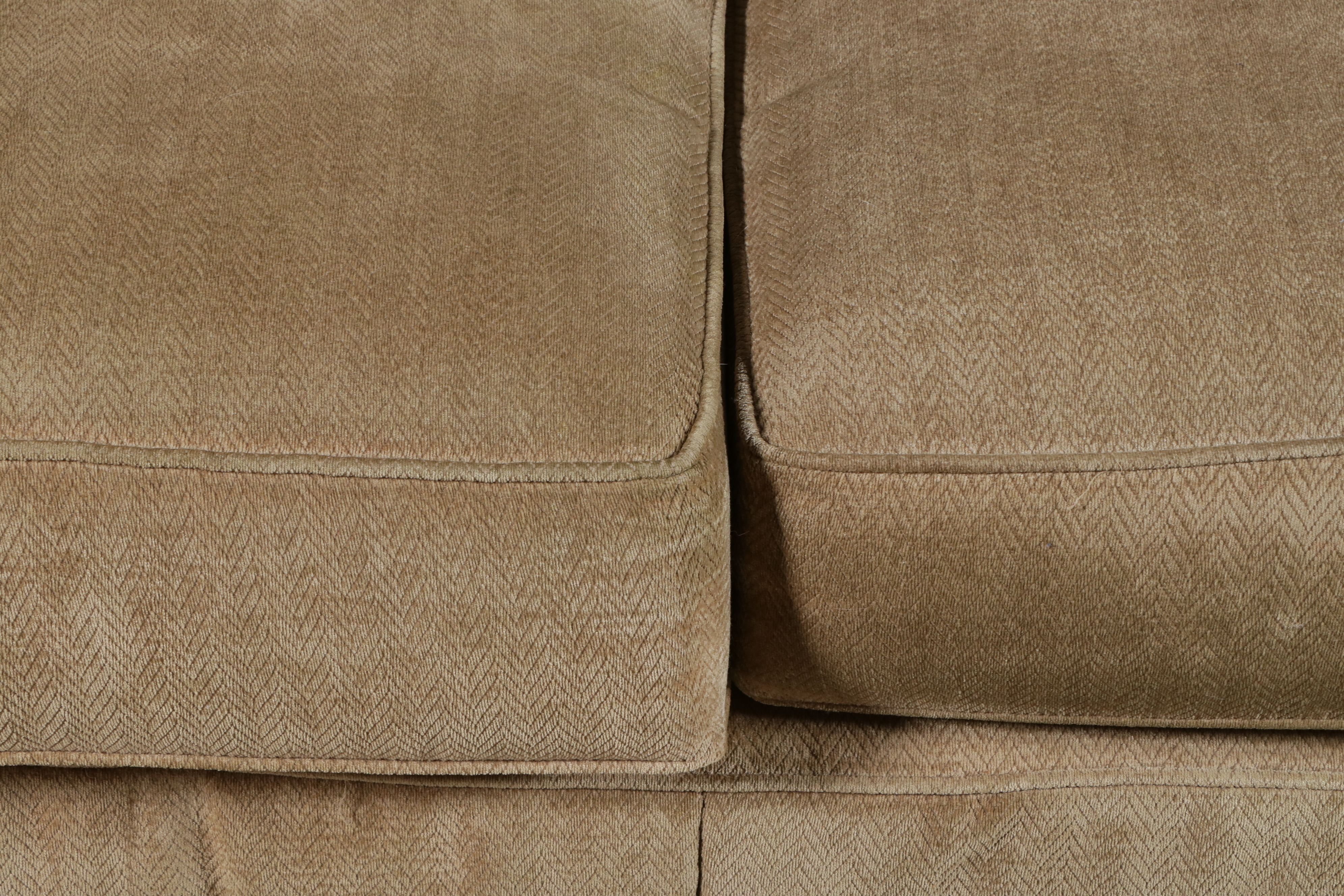 Broyhill Herringbone Pattern Upholstered Sofa