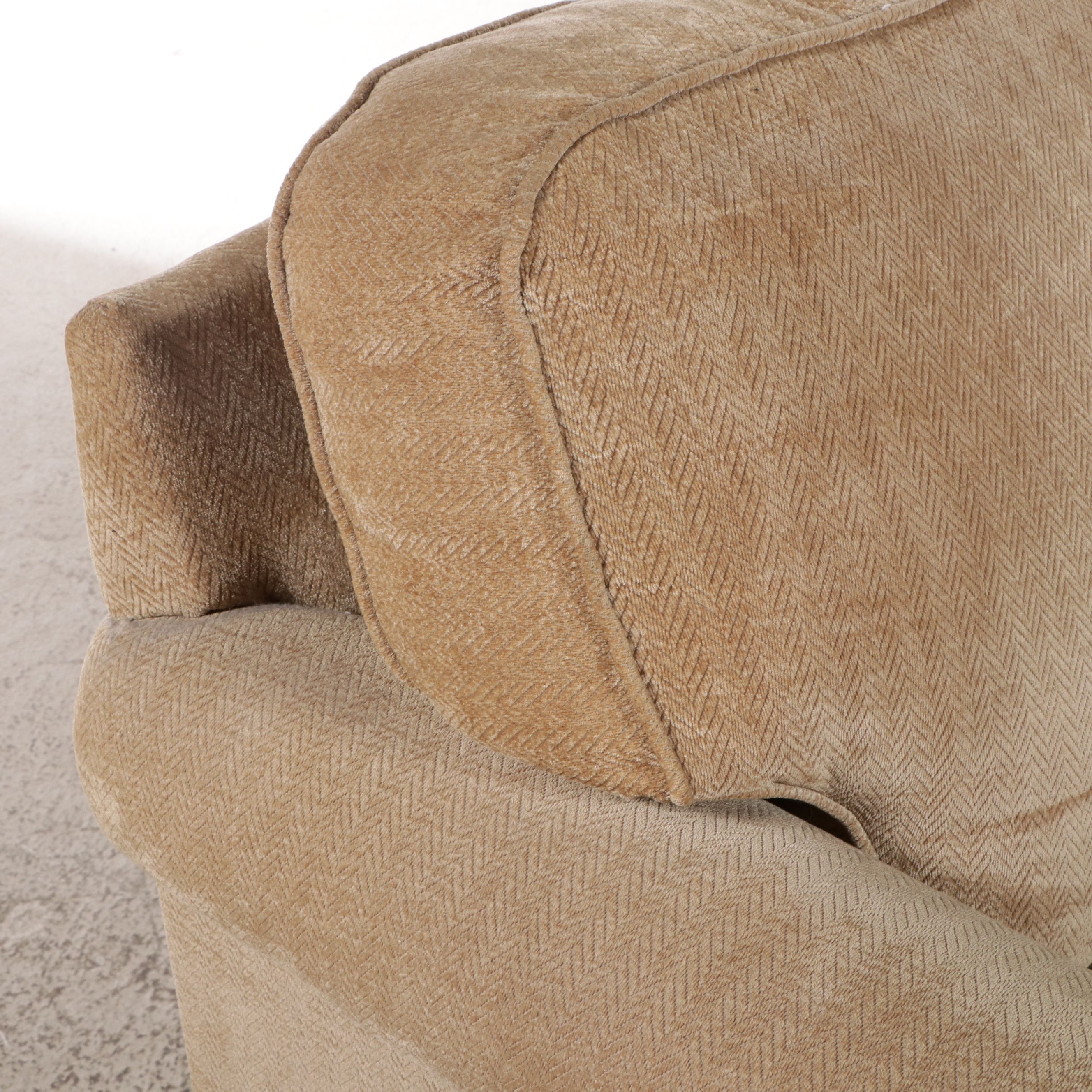 Broyhill Herringbone Pattern Upholstered Sofa