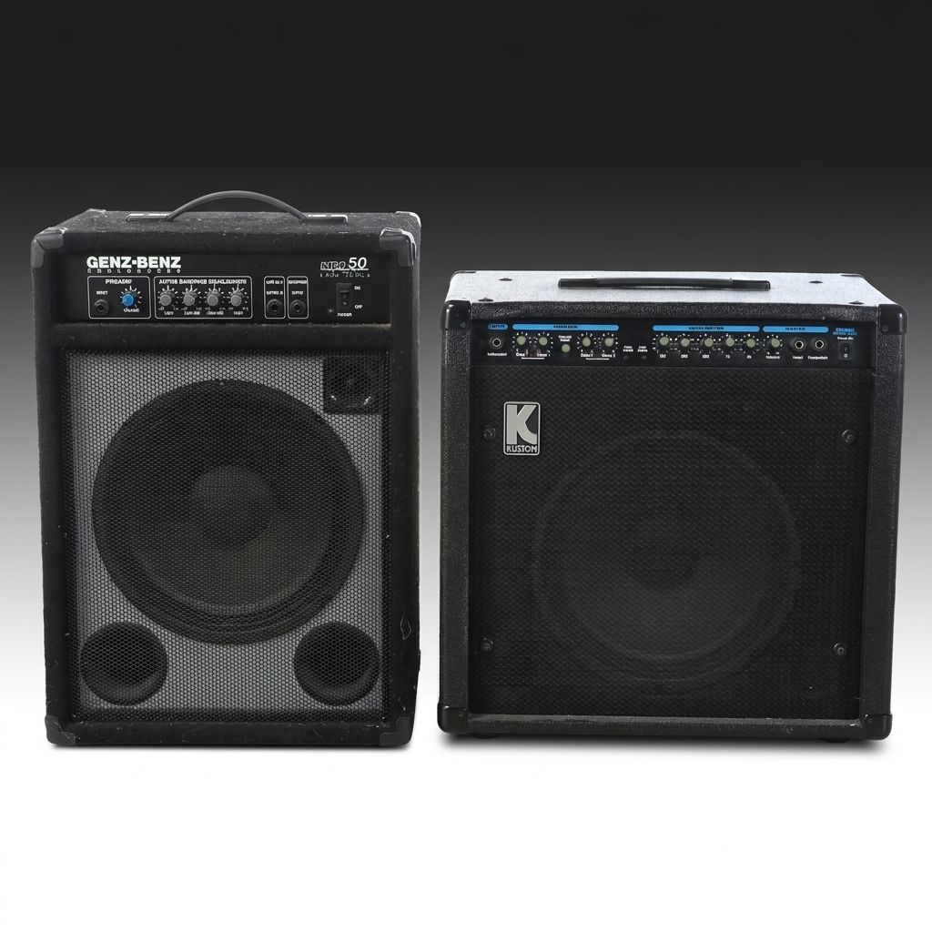 Genz-Benz Intro 50 and Kustom KBA80 MOSFET Bass Amplifiers