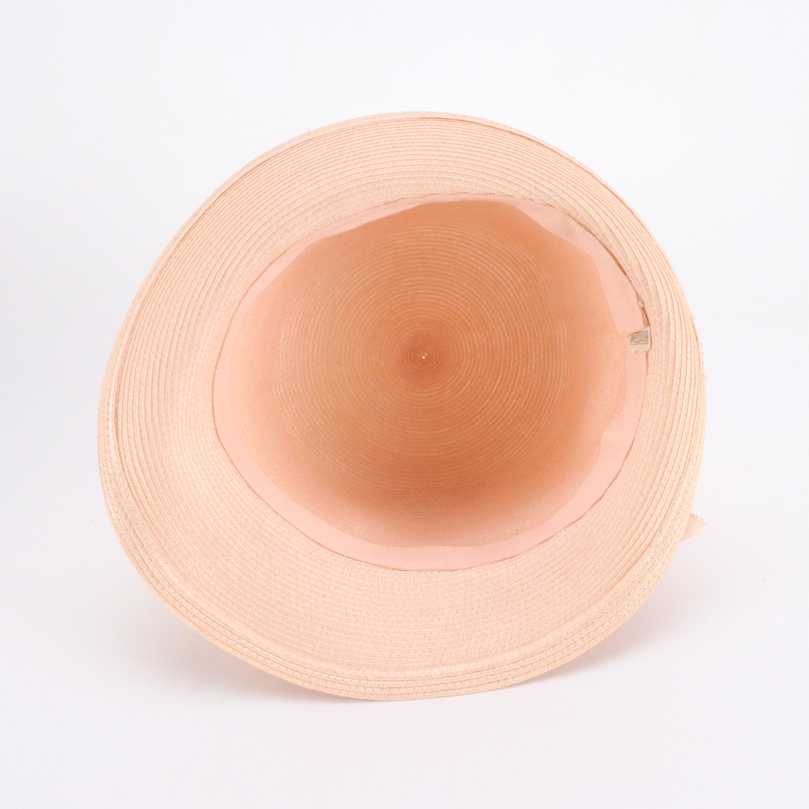 Side-Brim Cloche Hat in Woven Synthetic Straw with Hat Box