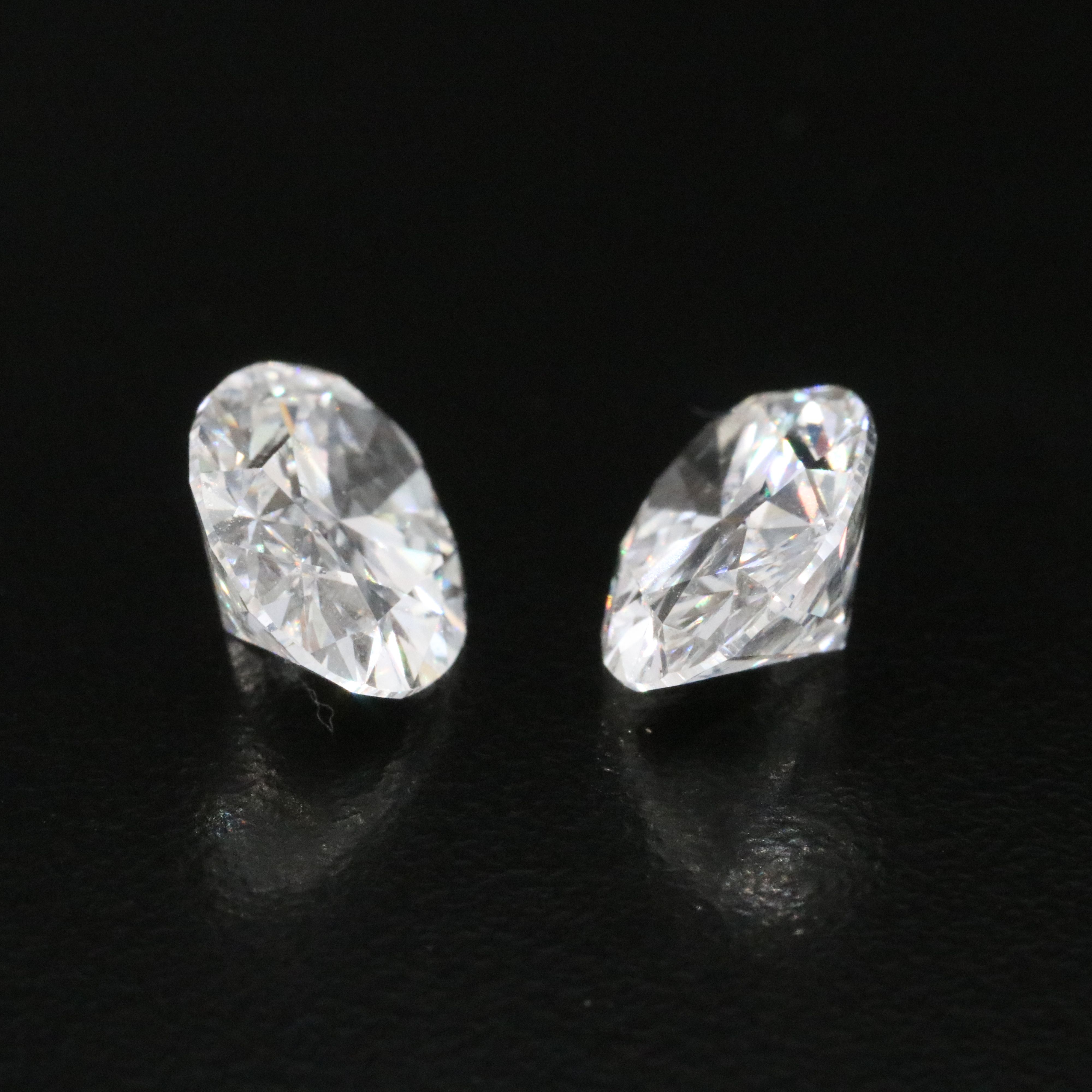 Loose 7.12 Lab Grown Diamonds Oval Pair